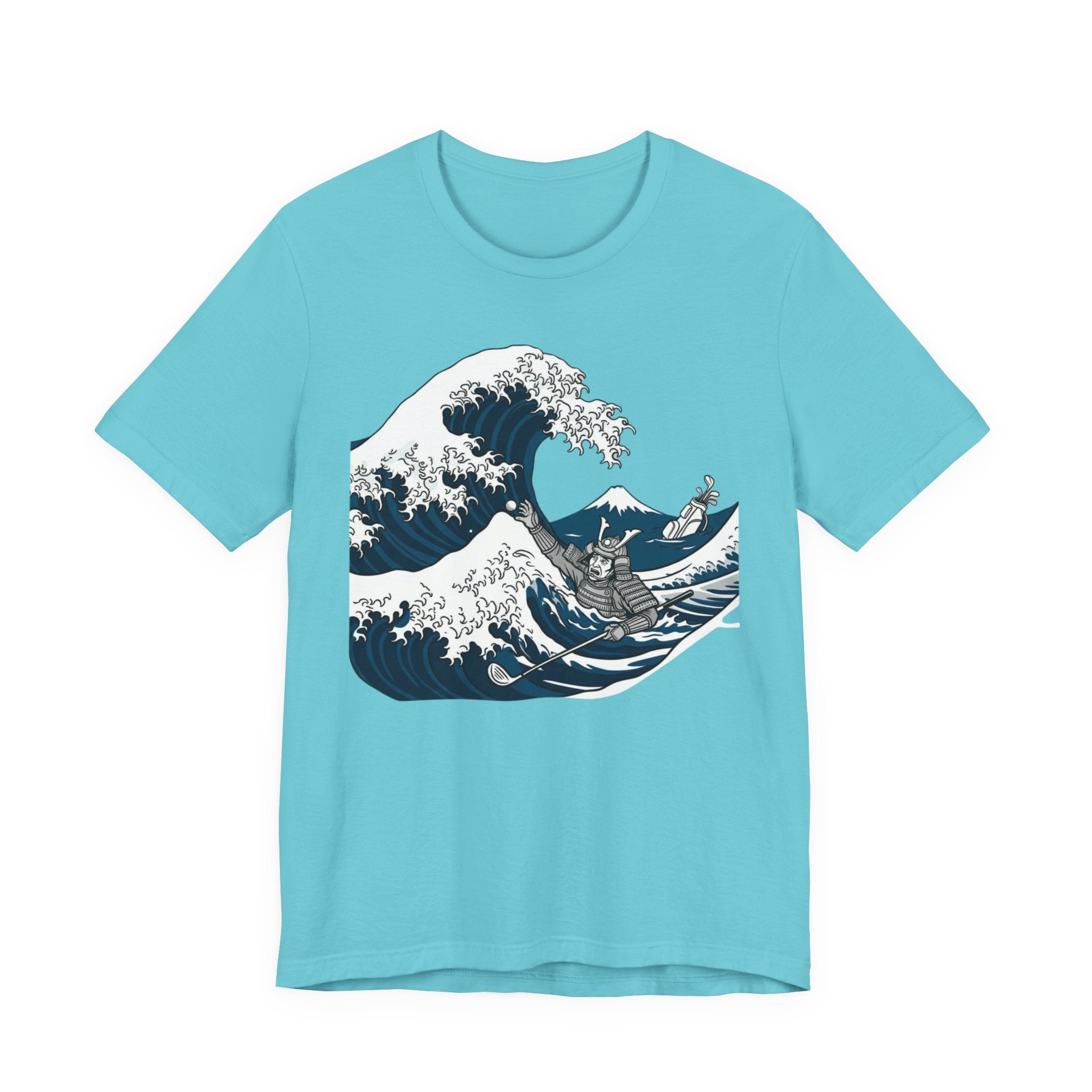 Water Warrior Golf T-Shirt | Samurai Great Wave Golf Bag | Golf Legend Series | Wild Green Golf