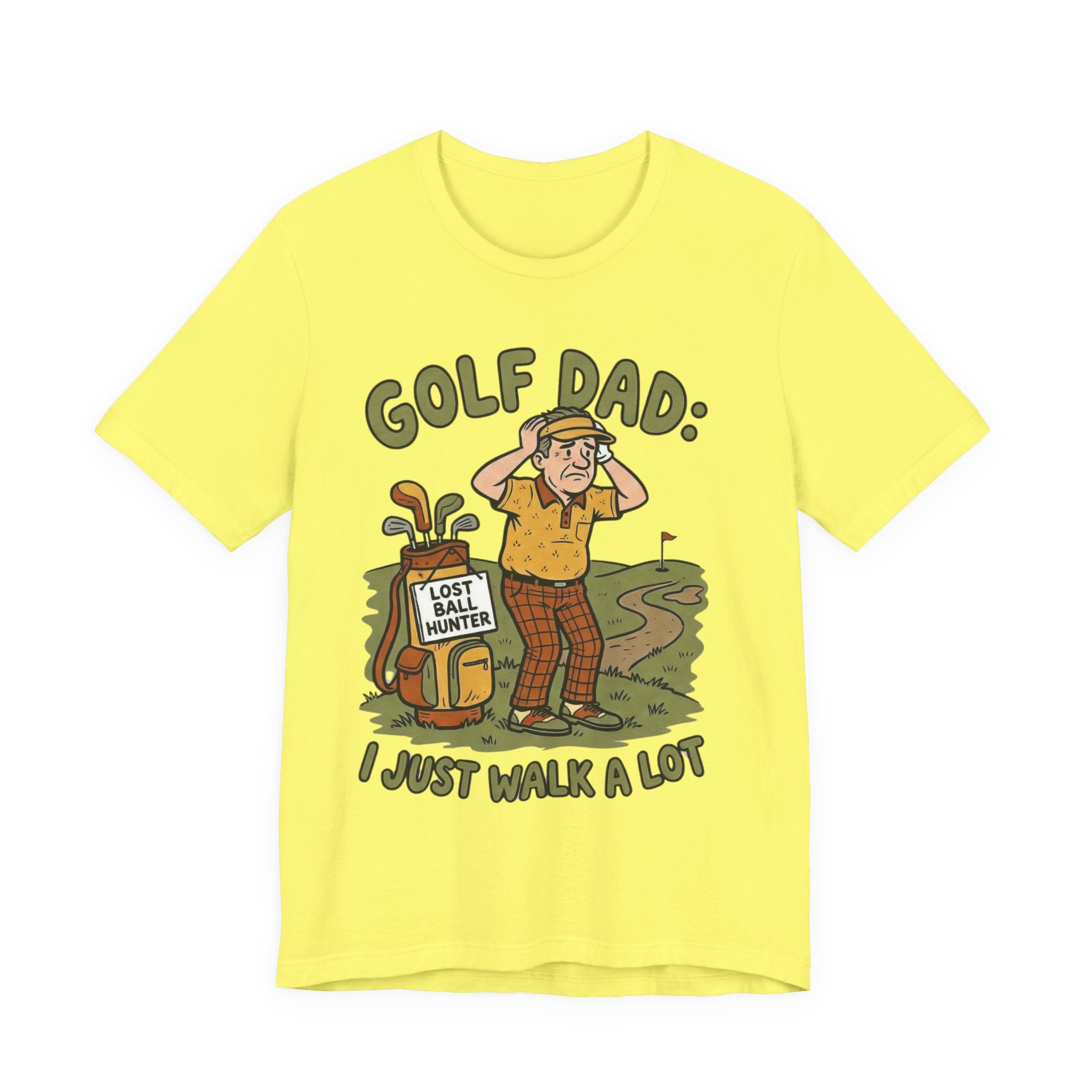 Golf Dad I Just Walk A Lot T-Shirt | Funny Lost Ball Hunter Father's Day Tee | Wild Green Golf