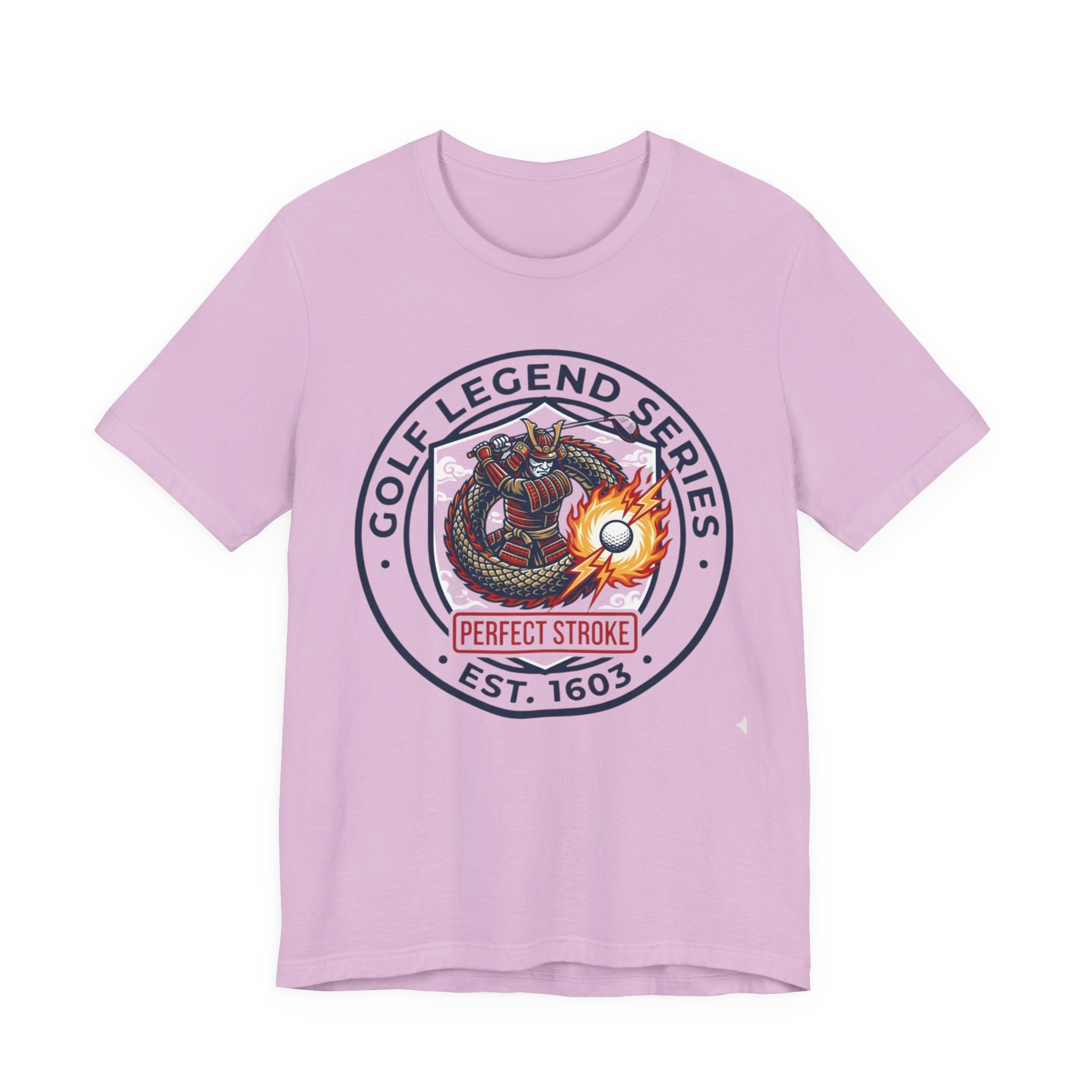 Golf Legend Series Crest T-Shirt | Perfect Stroke Samurai Dragon | Est. 1603 | Wild Green Golf
