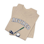 Retired Clubhouse Permanent Resident Golf T-Shirt | Funny Retirement Tee | Wild Green Golf