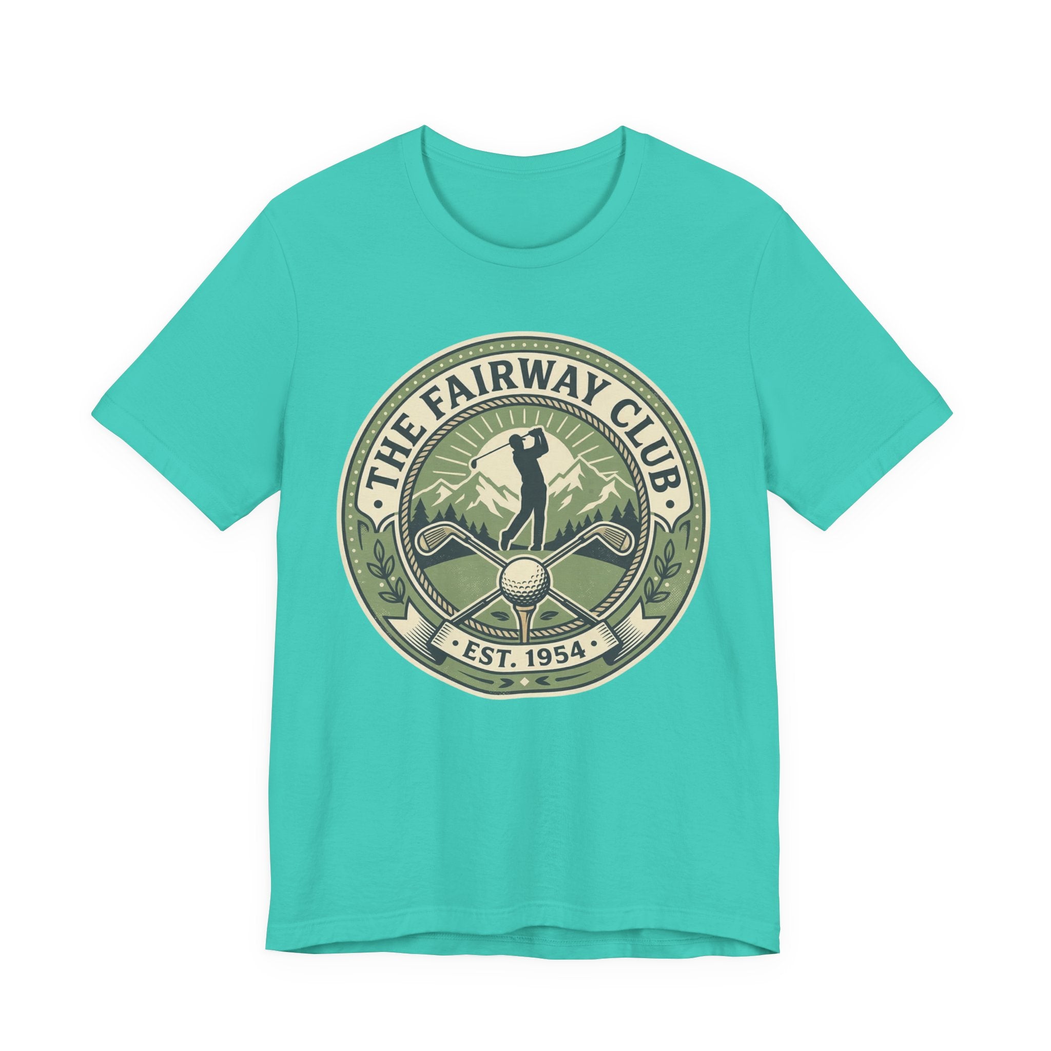 The Fairway Club Golf T-Shirt | Vintage Crest Tee Est. 1954 | Wild Green Golf