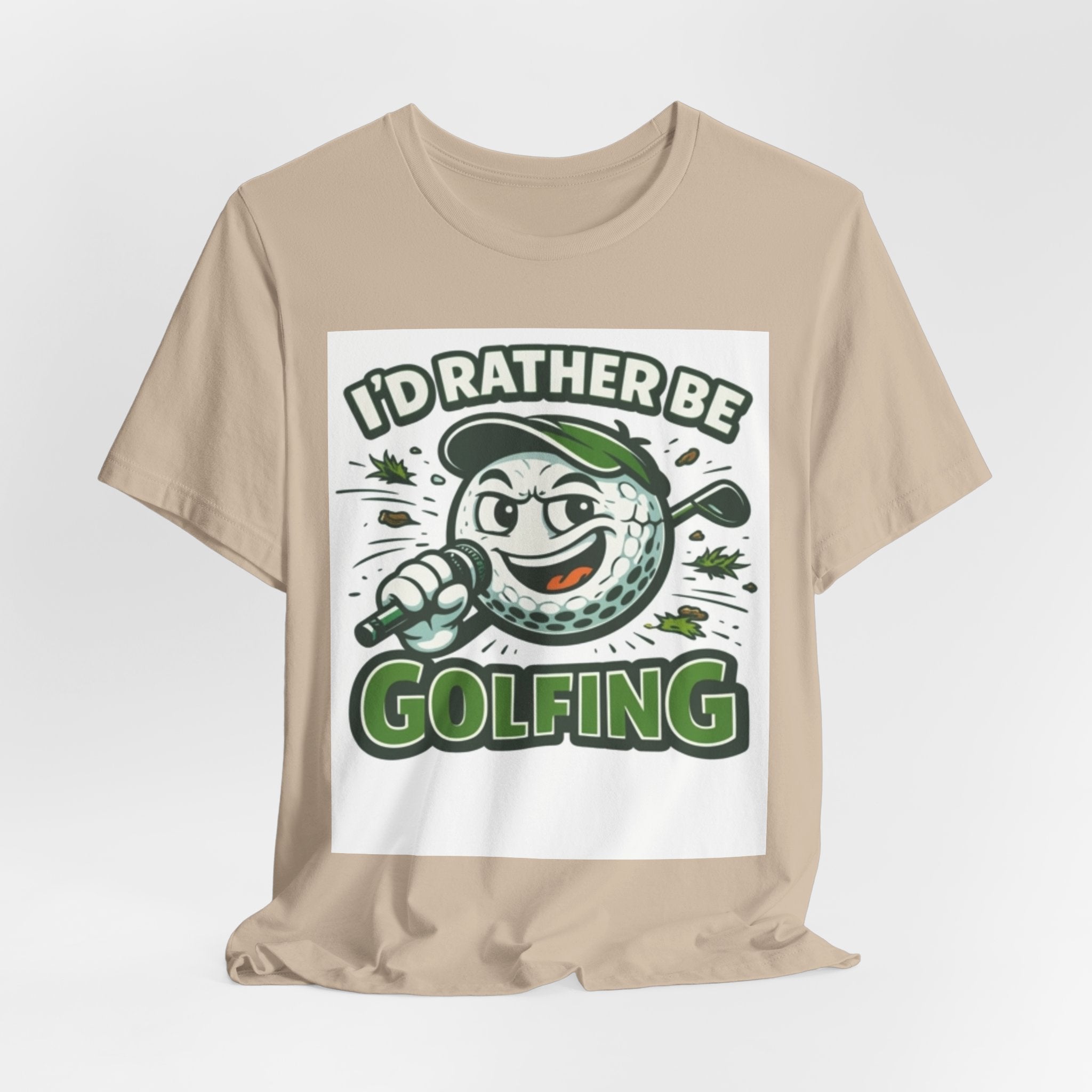 I'd Rather Be Golfing Graphic T-Shirt | Golf Lover Tee | Funny Golf Gift