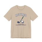 Retired Clubhouse Permanent Resident Golf T-Shirt | Funny Retirement Tee | Wild Green Golf