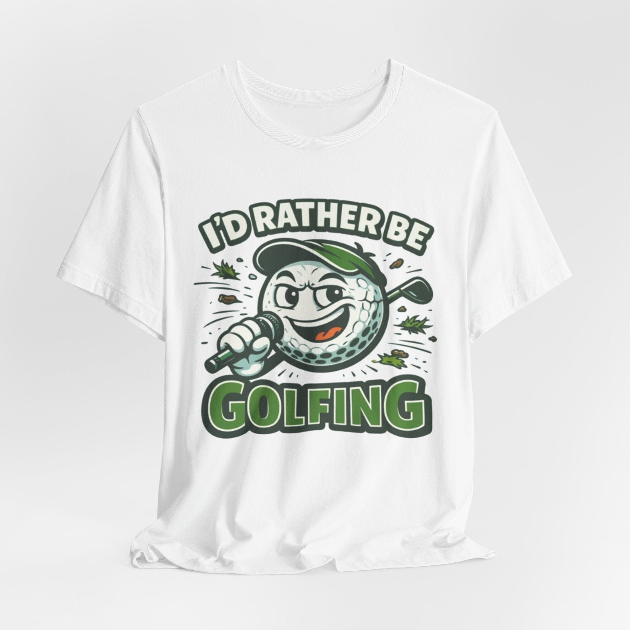 I'd Rather Be Golfing Graphic T-Shirt | Golf Lover Tee | Funny Golf Gift