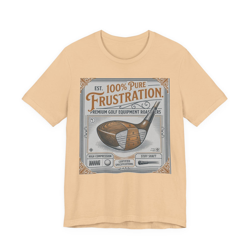 100% Pure Frustration Golf T-Shirt | Vintage Driver Label Tee | Wild Green Golf