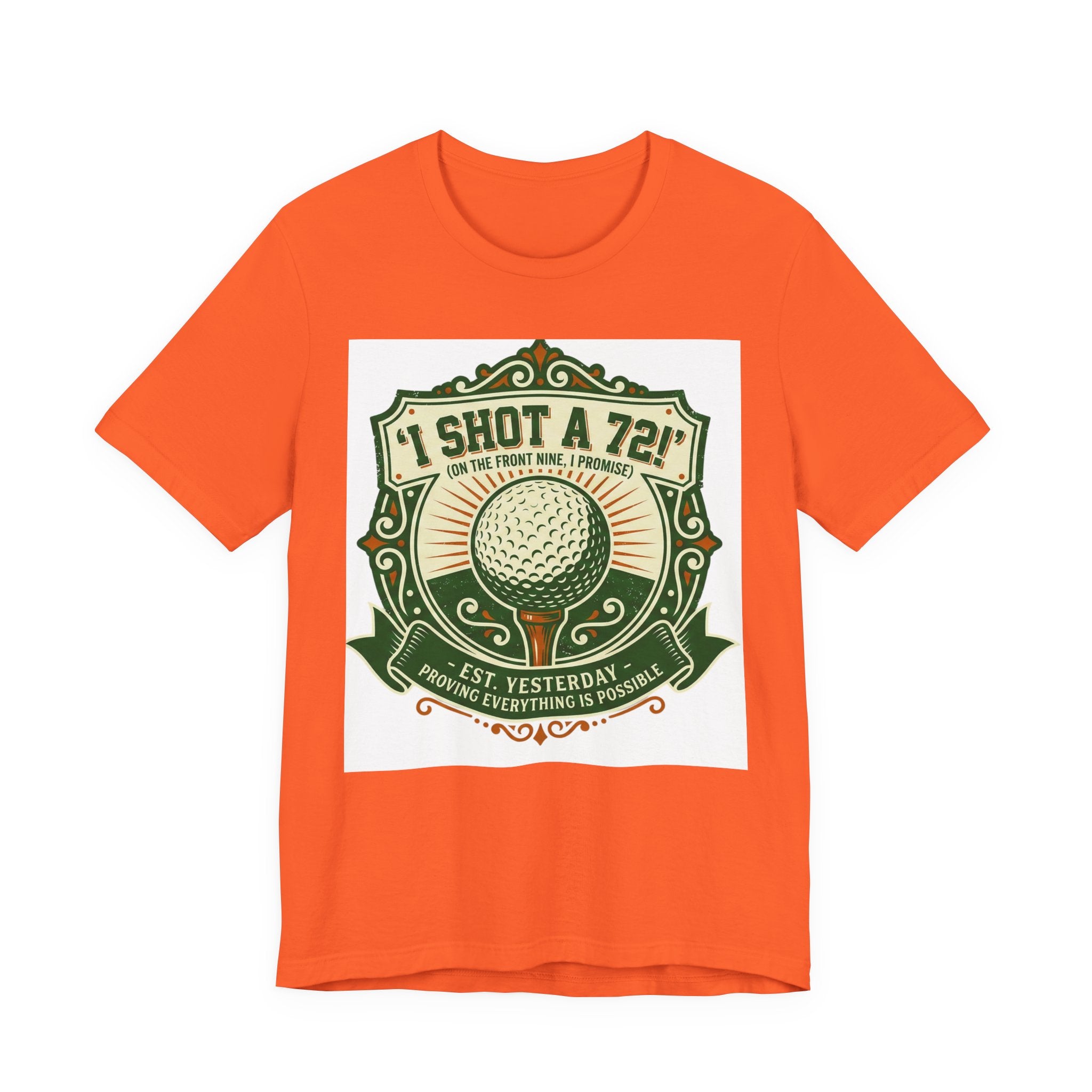 Golf Vintage Crest T-Shirt | "I Shot a 72" Retro Golf Graphic Tee | Wild Green Golf