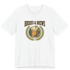 Birdies & Brews Golf T-Shirt | Vintage Beer Mug Crest Tee | Funny Golf Gift For Him