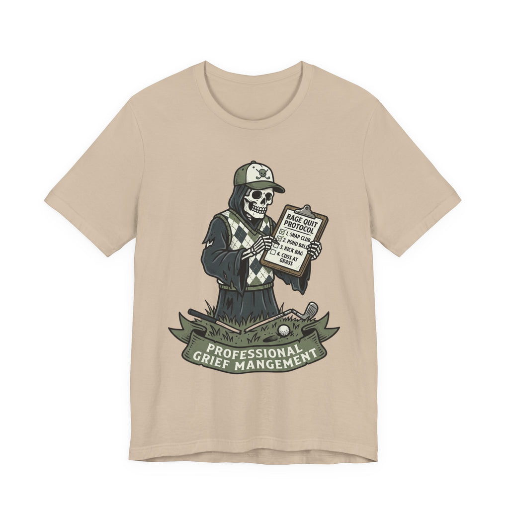 Professional Grief Management Tee — Skull Counselor Graphic T-Shirt