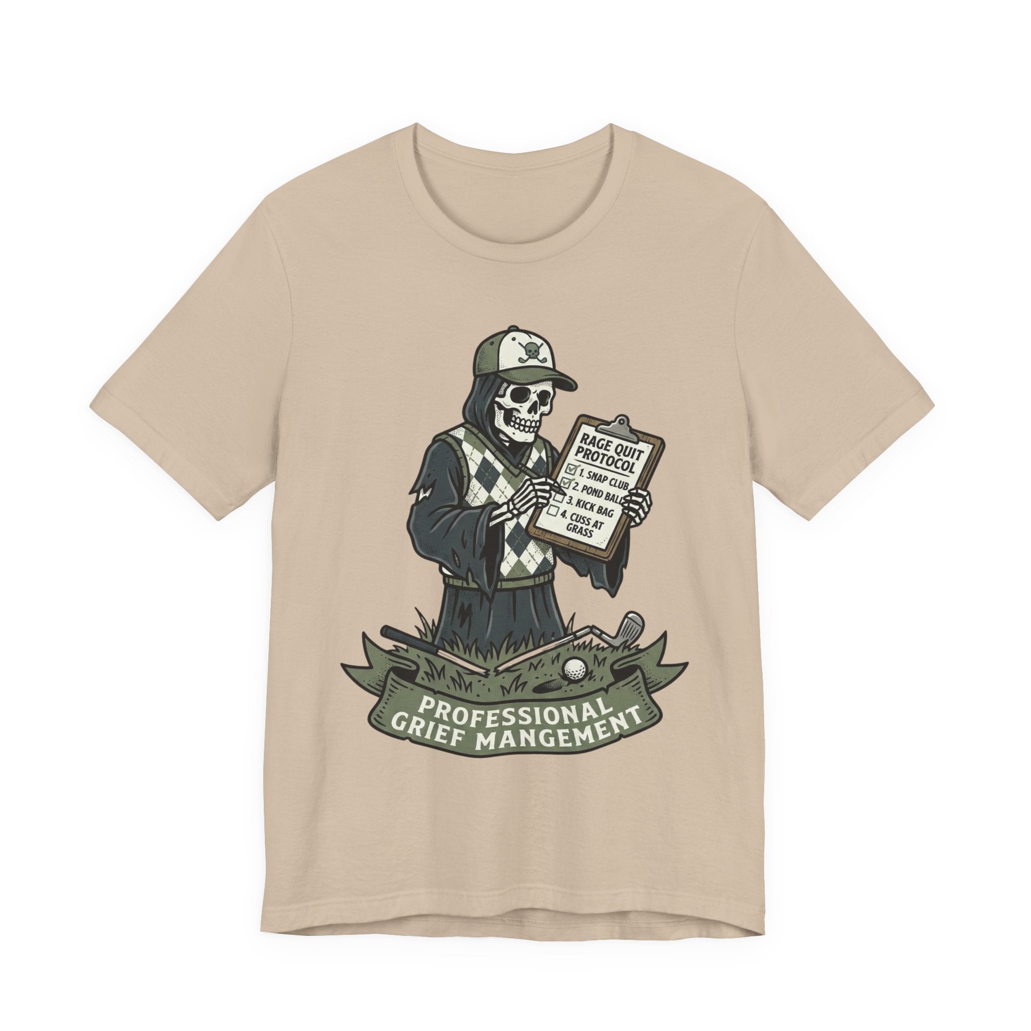 Professional Grief Management Tee — Skull Counselor Graphic T-Shirt