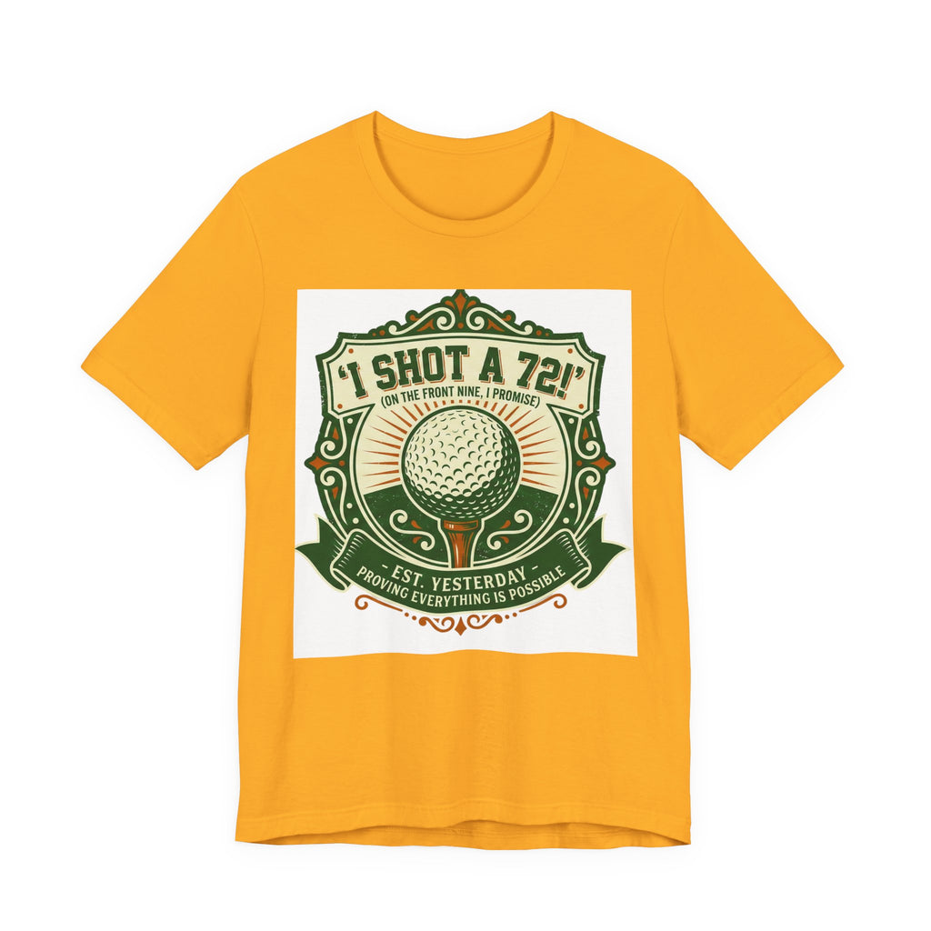 Golf Vintage Crest T-Shirt | "I Shot a 72" Retro Golf Graphic Tee | Wild Green Golf