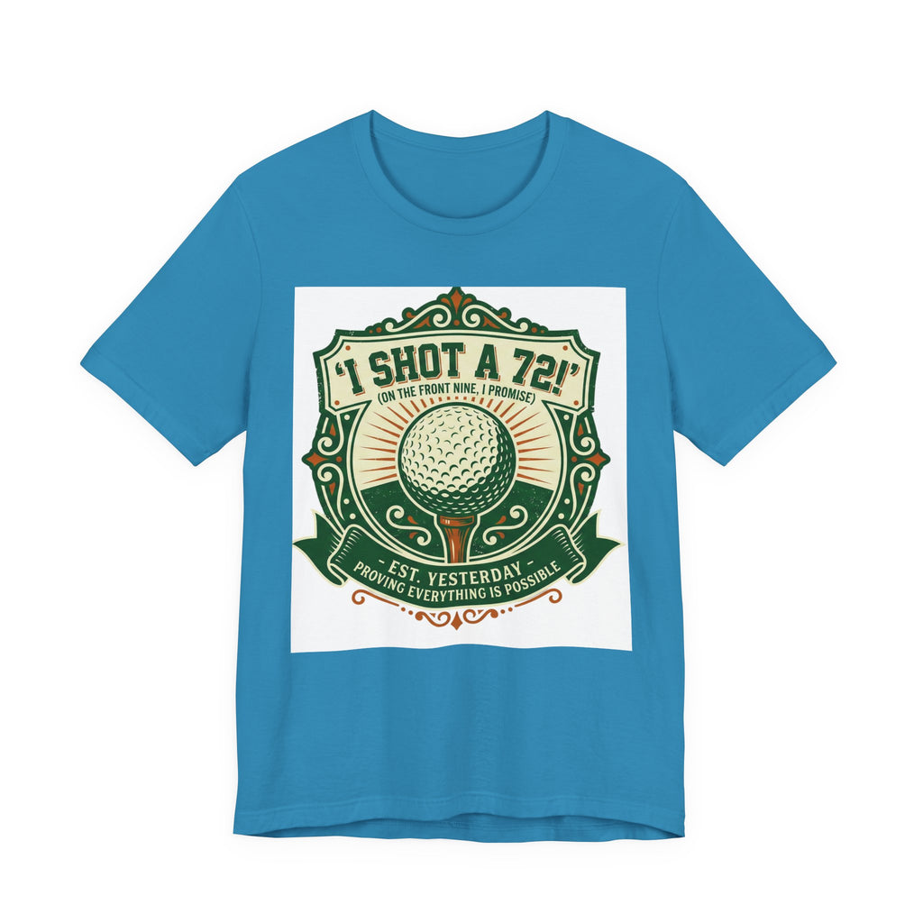 Golf Vintage Crest T-Shirt | "I Shot a 72" Retro Golf Graphic Tee | Wild Green Golf