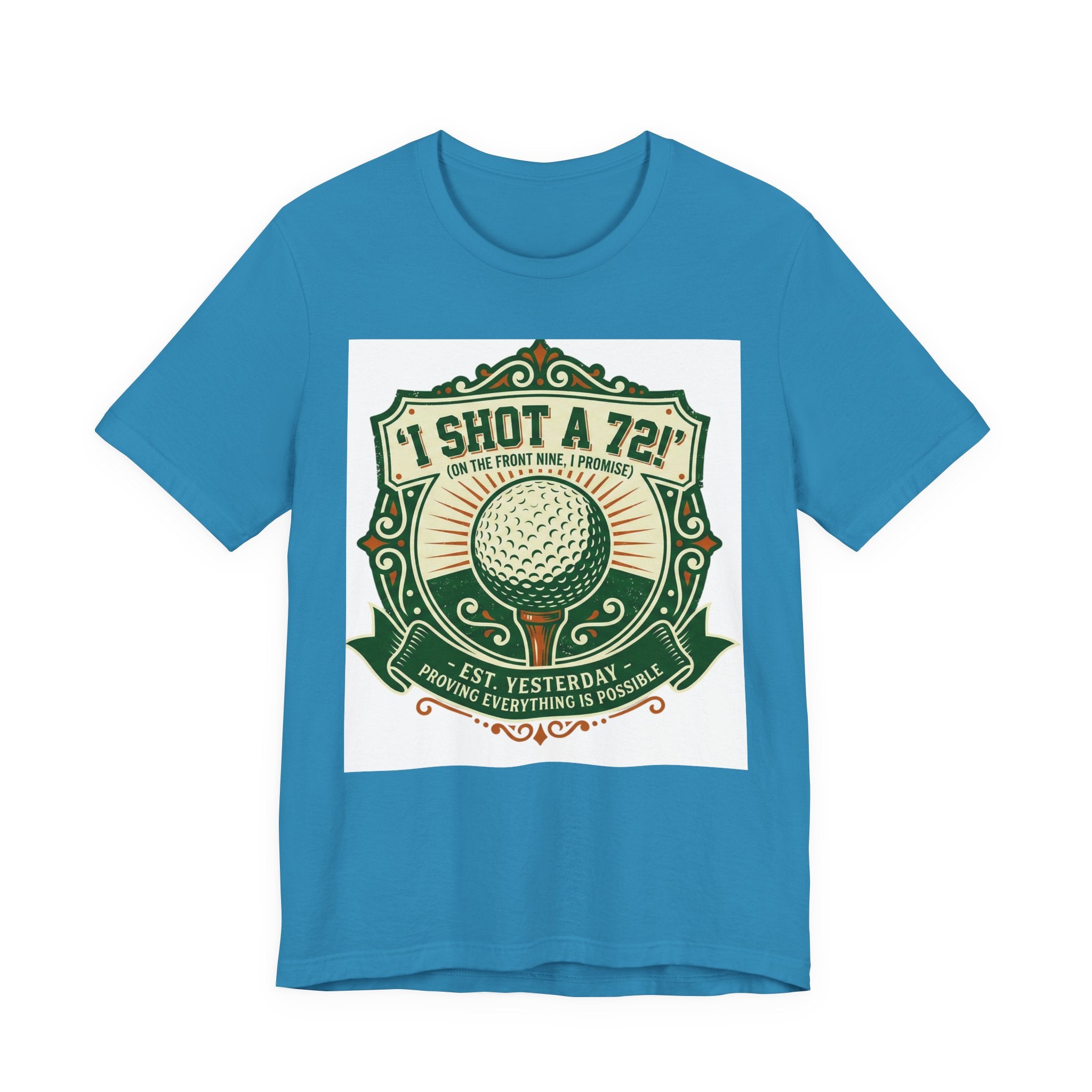 Golf Vintage Crest T-Shirt | "I Shot a 72" Retro Golf Graphic Tee | Wild Green Golf