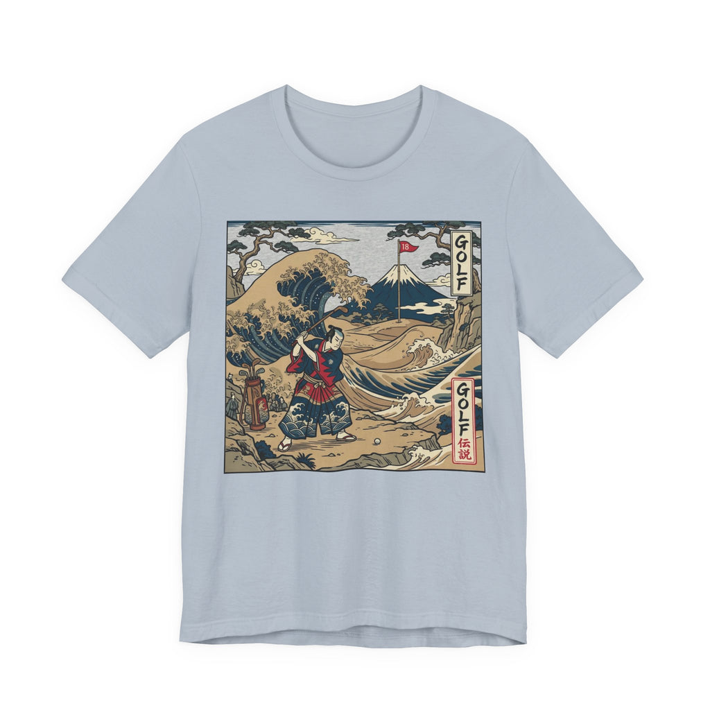 Samurai Golfer Japanese Woodblock Golf T-Shirt | Golf Legend | Wild Green Golf