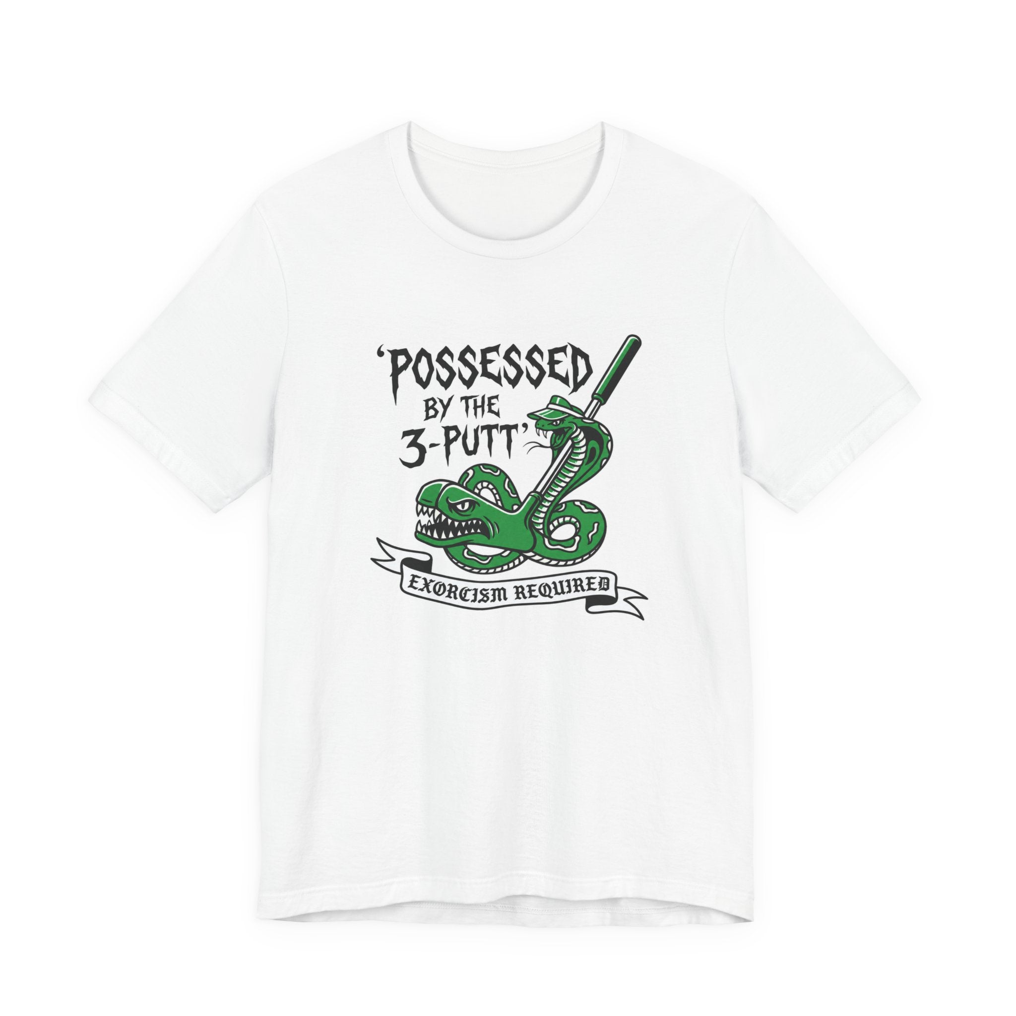 Possessed by the 3-Putt Golf T-Shirt | Funny Exorcism Required Putting Shirt | Wild Green Golf