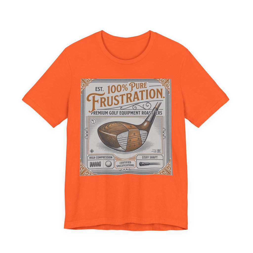100% Pure Frustration Golf T-Shirt | Vintage Driver Label Tee | Wild Green Golf