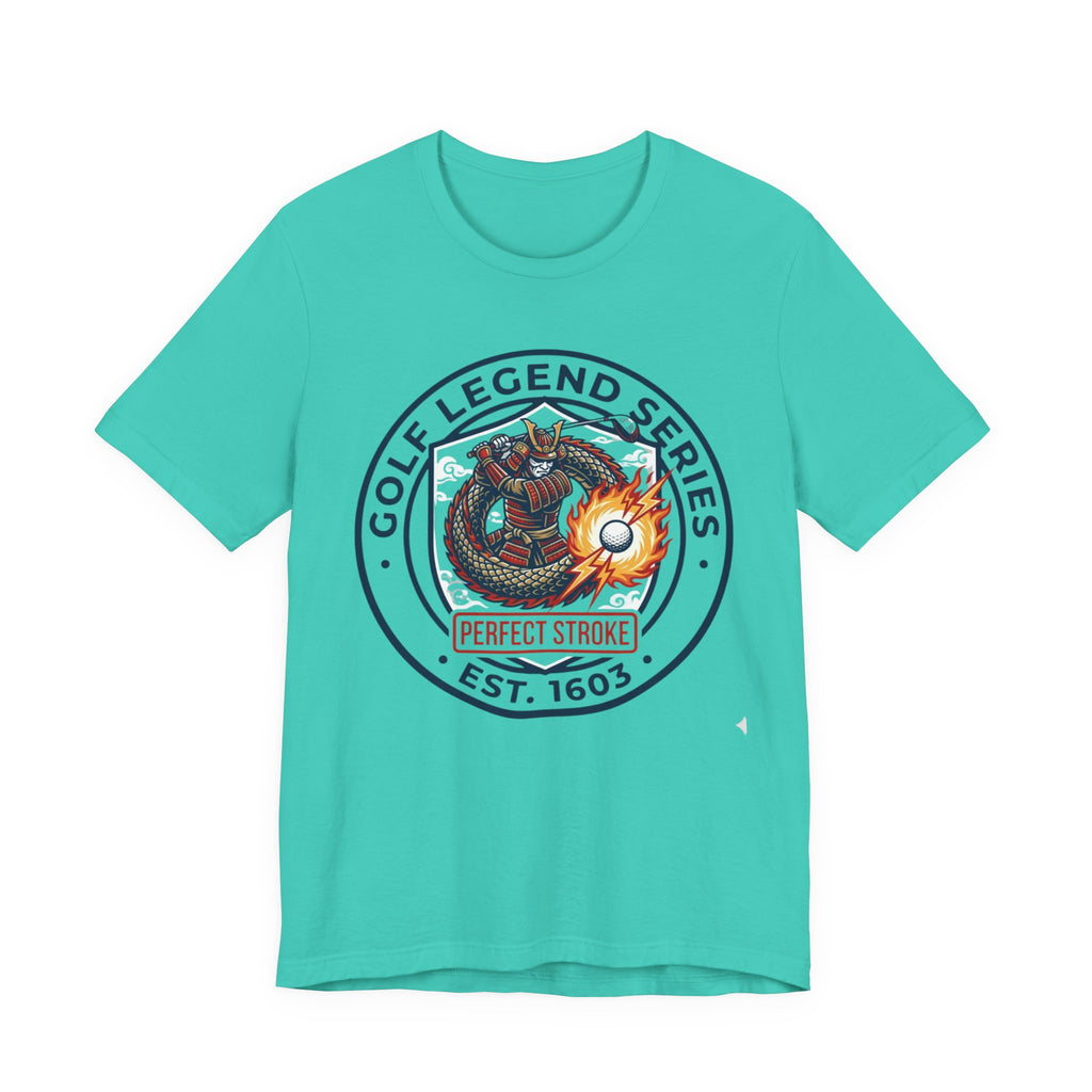 Golf Legend Series Crest T-Shirt | Perfect Stroke Samurai Dragon | Est. 1603 | Wild Green Golf