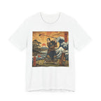 Samurai Tee Shot at Dawn Golf T-Shirt | Japanese Woodblock Great Wave | Golf Legend Series | Wild Green Golf