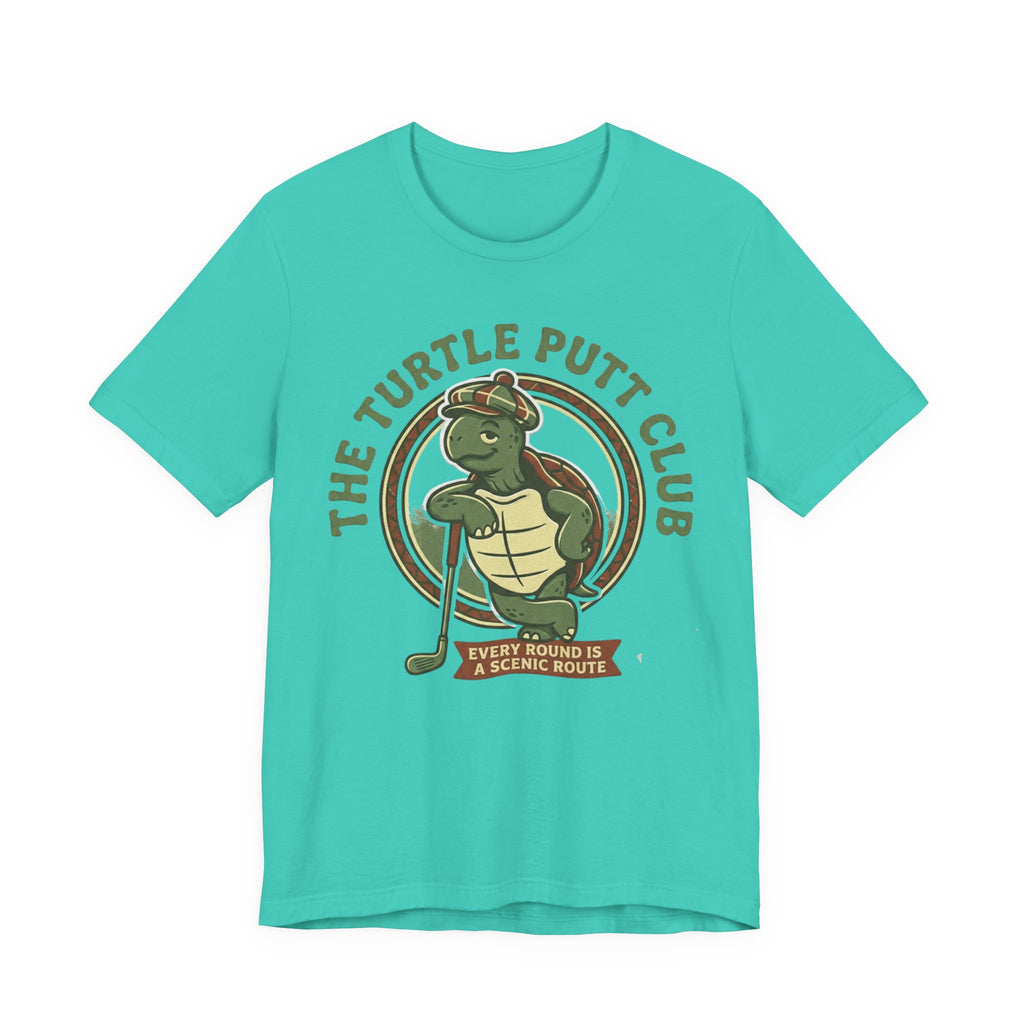 Turtle Putt Club Golf T-Shirt | Slow Golf Humor Tee | Funny Golf Gift