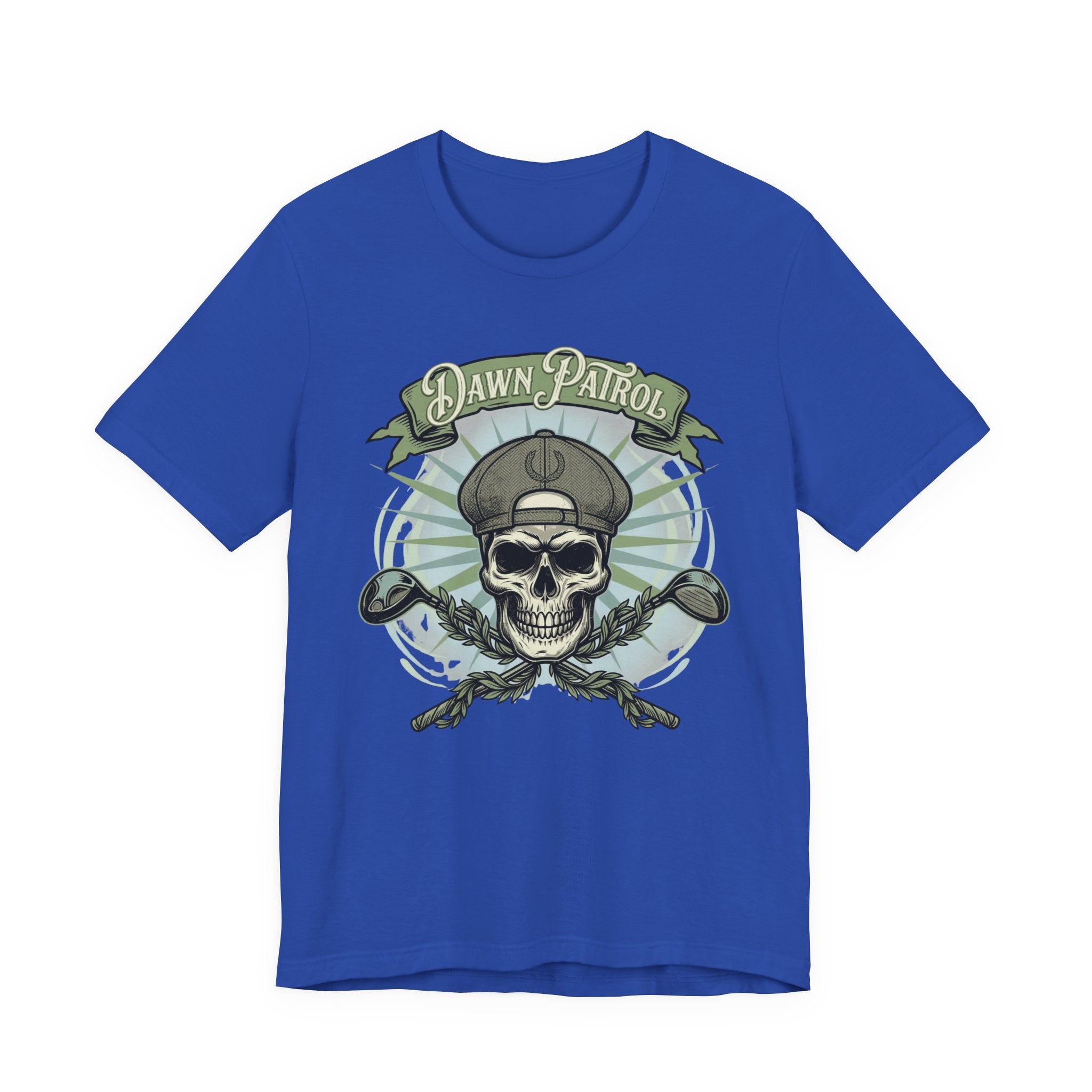 Dawn Patrol Golf T-Shirt | Skull Golfer Vintage Tee | Wild Green Golf