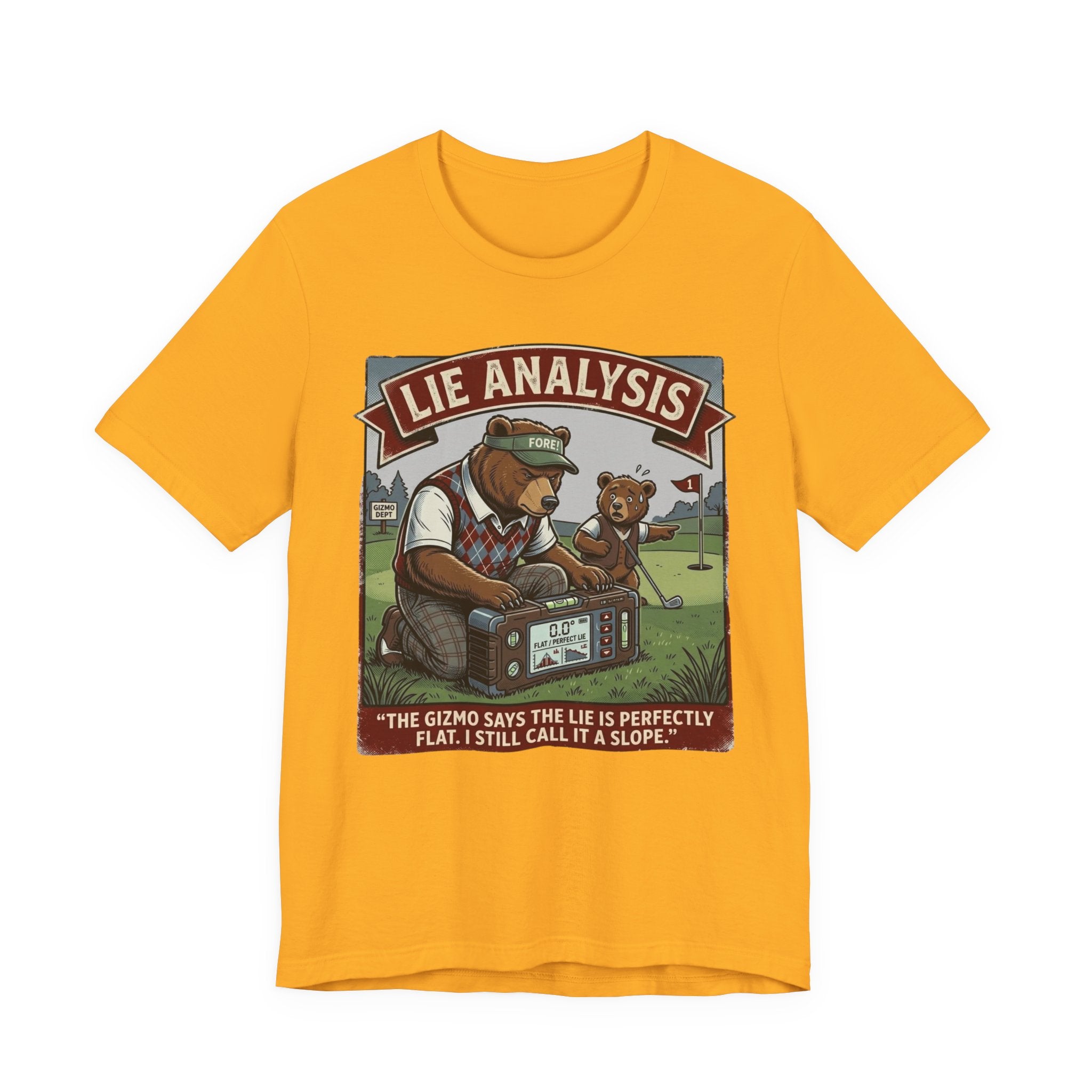 Lie Analysis Funny Golf T-Shirt | Golf Slope Humor | Golfer Gift Tee