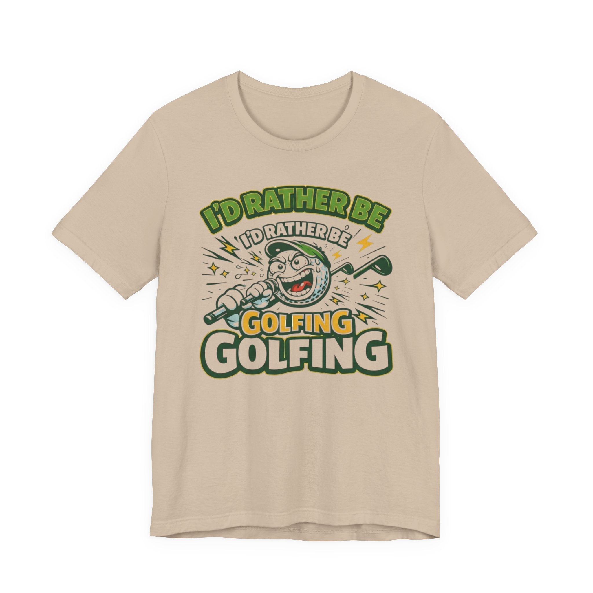 I'd Rather Be Golfing Graphic T-Shirt | Golf Lover Tee | Funny Golf Gift