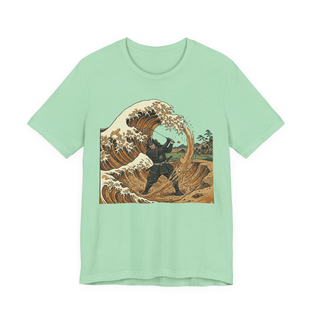 Bunkered Golf T-Shirt | Samurai Great Wave Bunker Tee | Golf Legend Series | Wild Green Golf