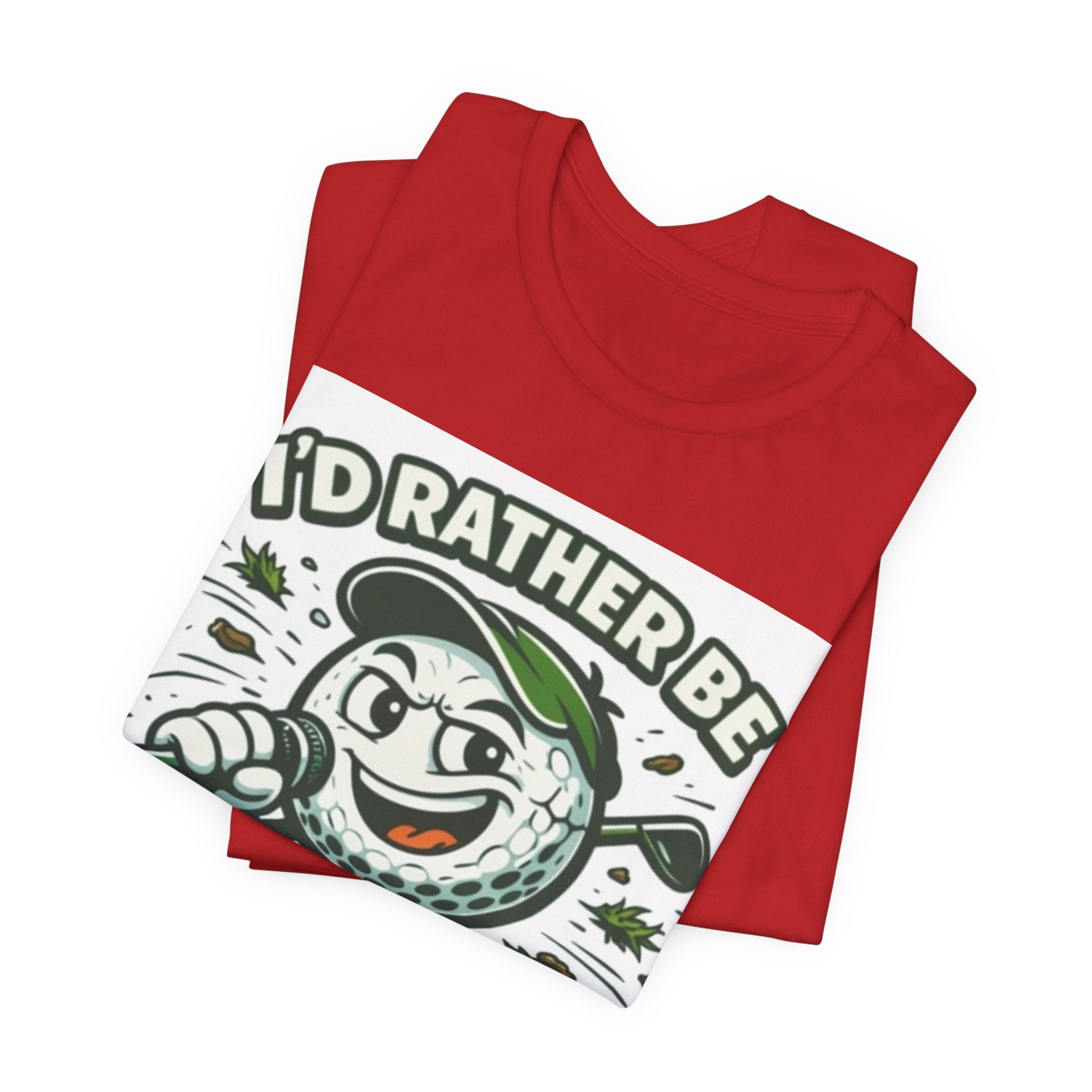I'd Rather Be Golfing Graphic T-Shirt | Golf Lover Tee | Funny Golf Gift