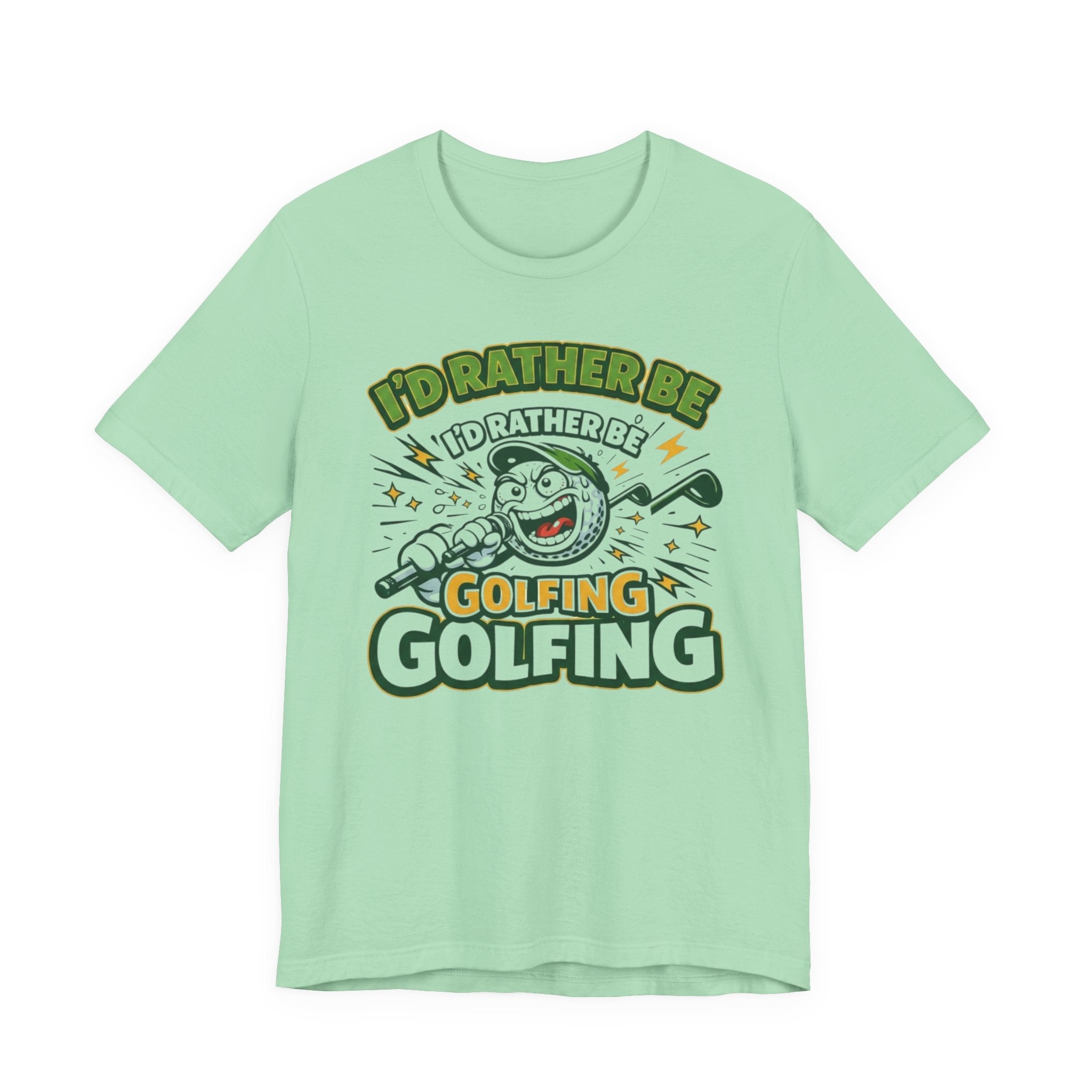 I'd Rather Be Golfing Graphic T-Shirt | Golf Lover Tee | Funny Golf Gift