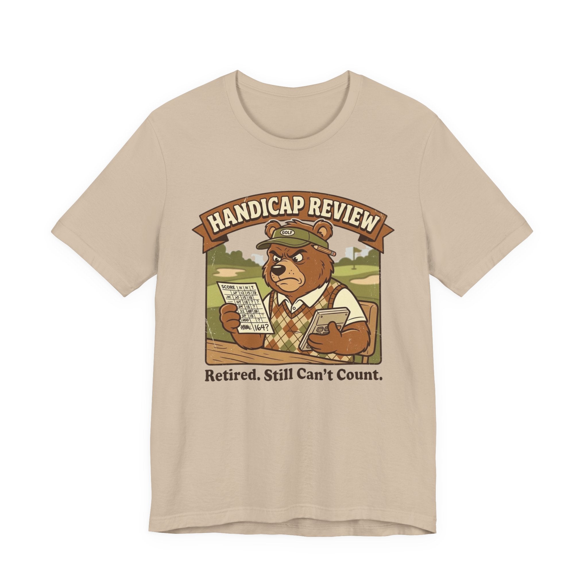Handicap Review Funny Golf T-Shirt | Retired Golfer Gift | Golf Scorecard Humor Tee