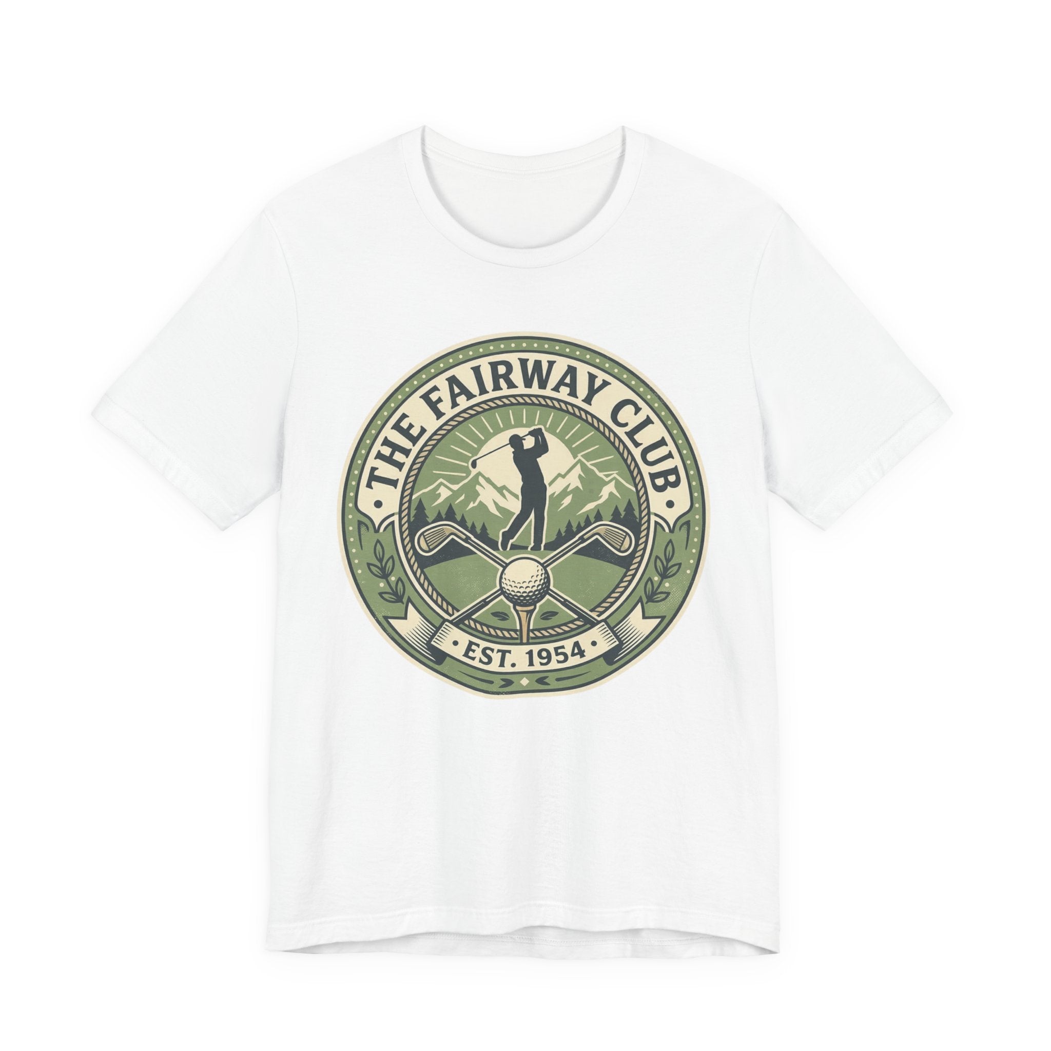 The Fairway Club Golf T-Shirt | Vintage Crest Tee Est. 1954 | Wild Green Golf