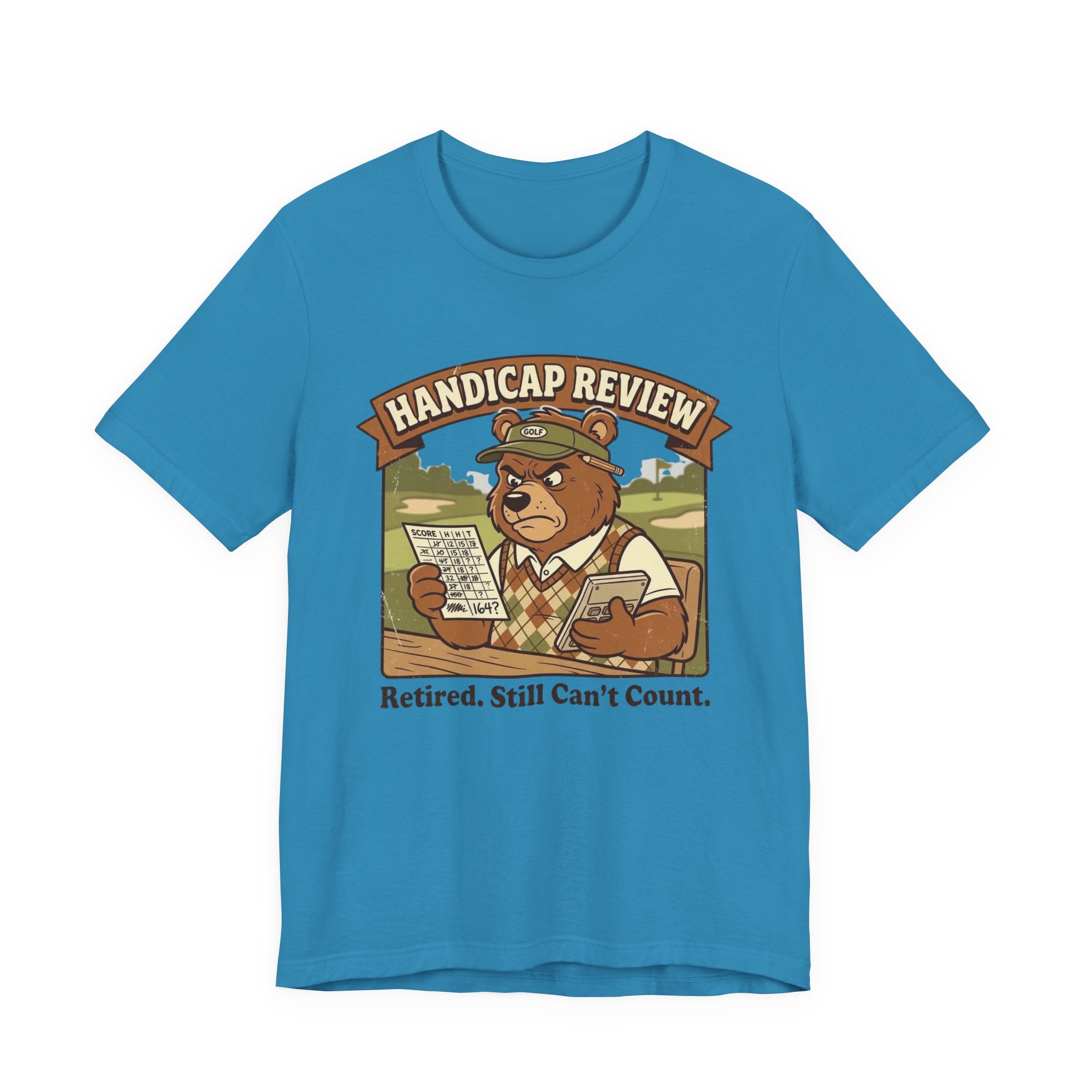 Handicap Review Funny Golf T-Shirt | Retired Golfer Gift | Golf Scorecard Humor Tee