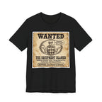 Wanted: The Equipment Blamer Golf T-Shirt | Crimes Against Golf | Wild Green Golf