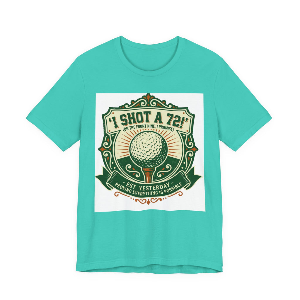 Golf Vintage Crest T-Shirt | "I Shot a 72" Retro Golf Graphic Tee | Wild Green Golf