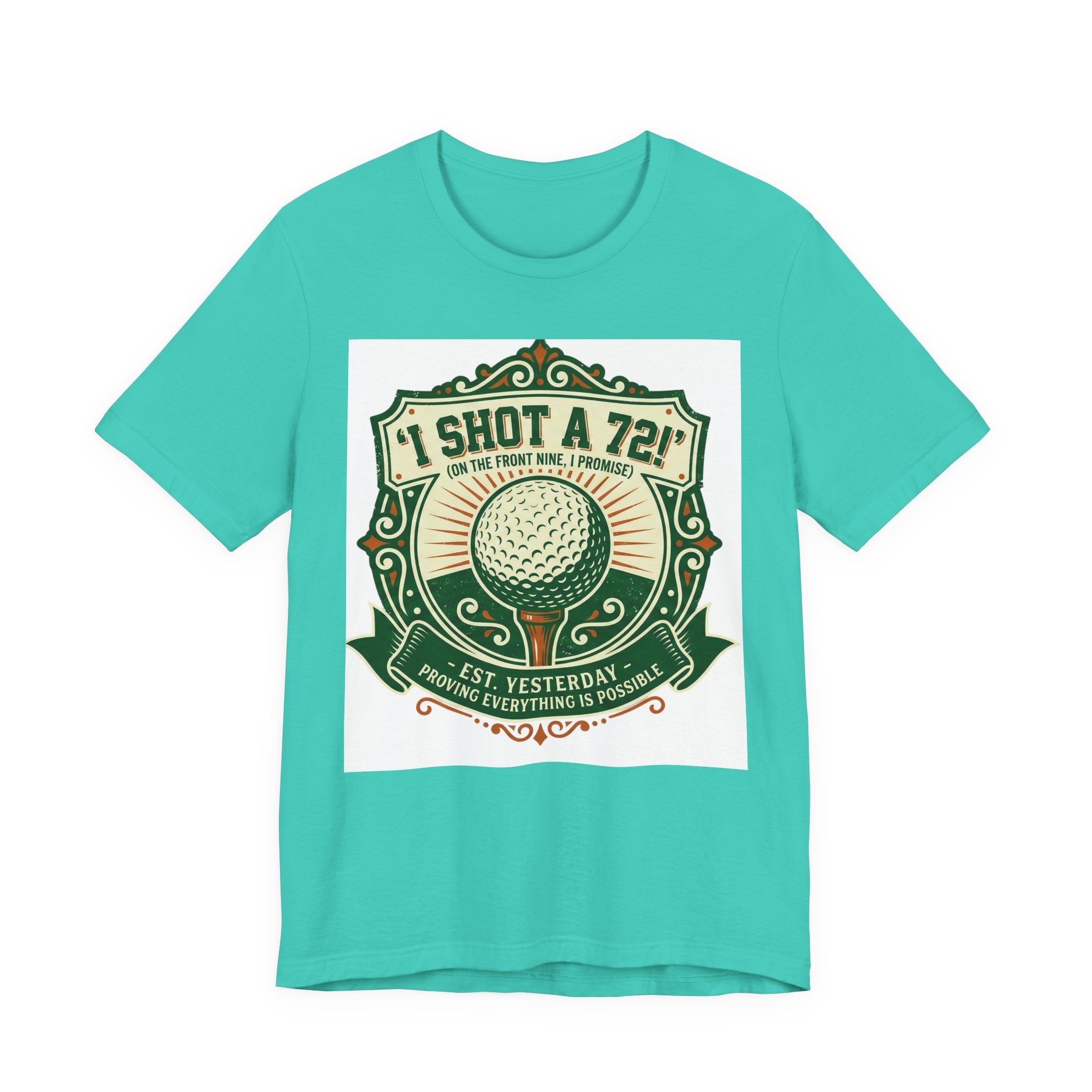 Golf Vintage Crest T-Shirt | "I Shot a 72" Retro Golf Graphic Tee | Wild Green Golf