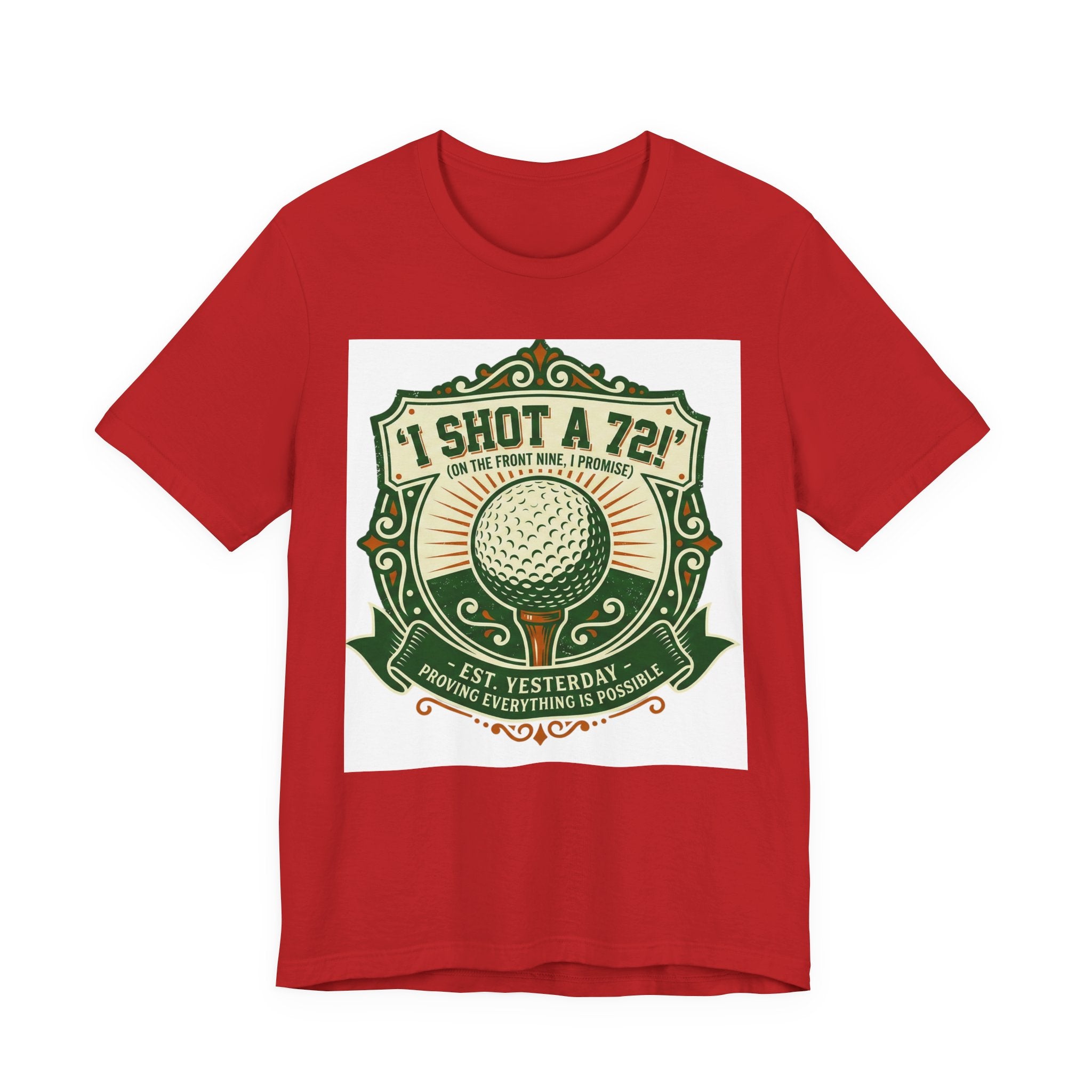 Golf Vintage Crest T-Shirt | "I Shot a 72" Retro Golf Graphic Tee | Wild Green Golf