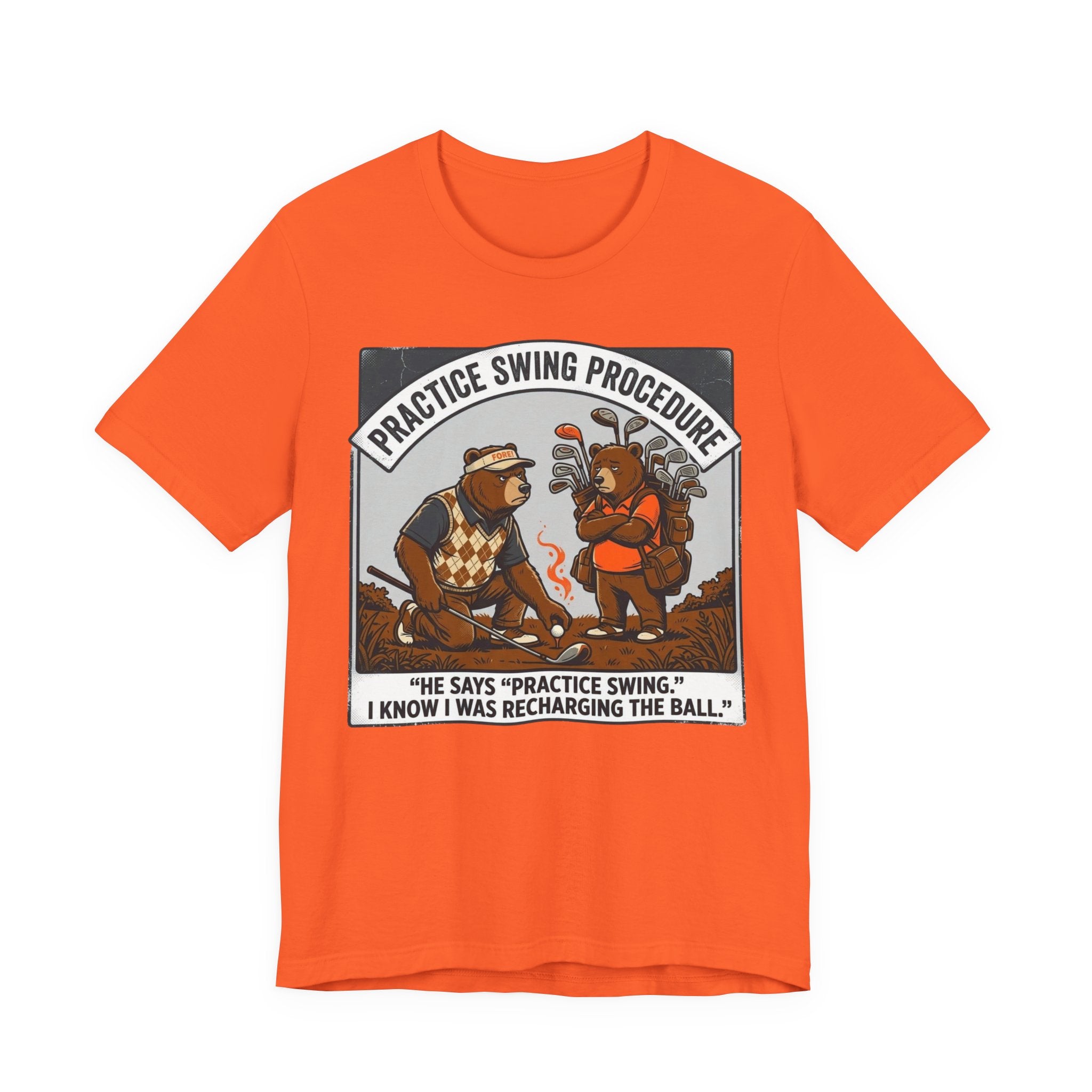 Practice Swing Procedure Funny Golf T-Shirt | Golf Mulligan Humor | Golfer Gift Tee