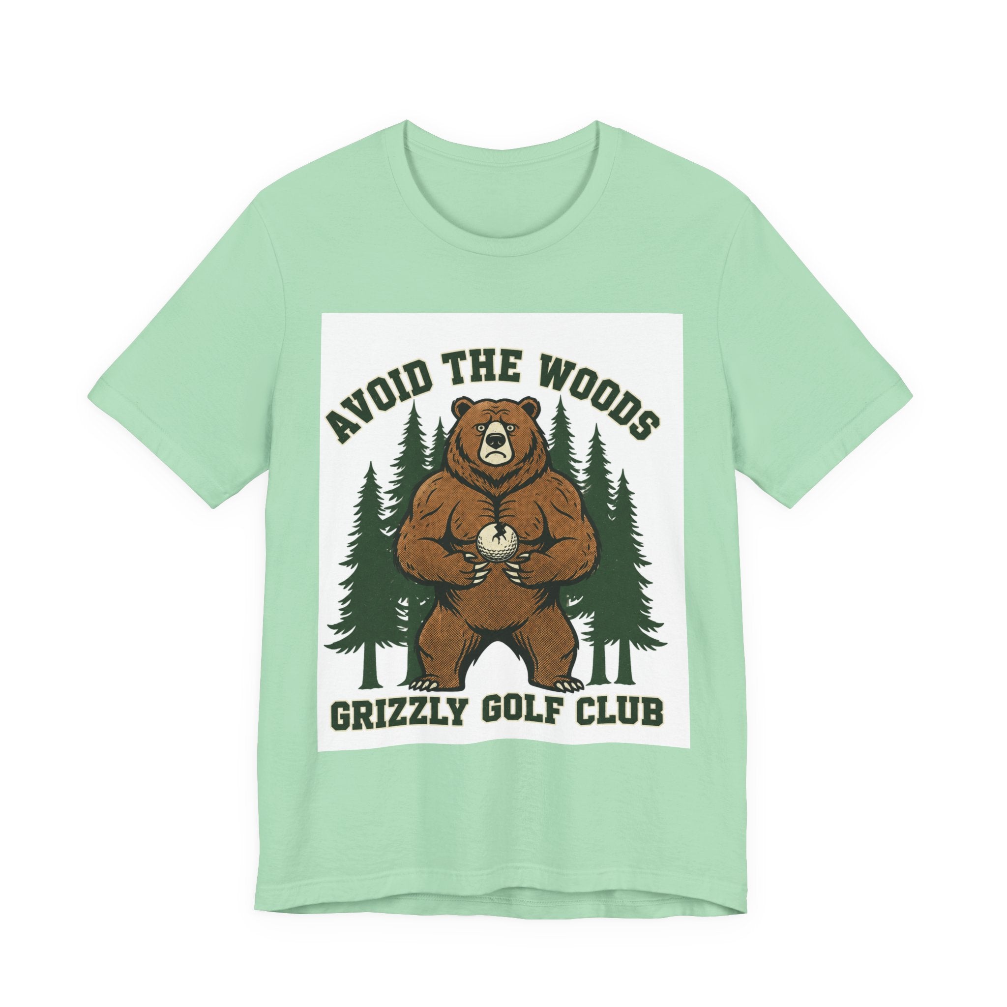 Avoid The Woods Grizzly Golf Club T-Shirt | Funny Golf Shirt | Golf Gift For Him