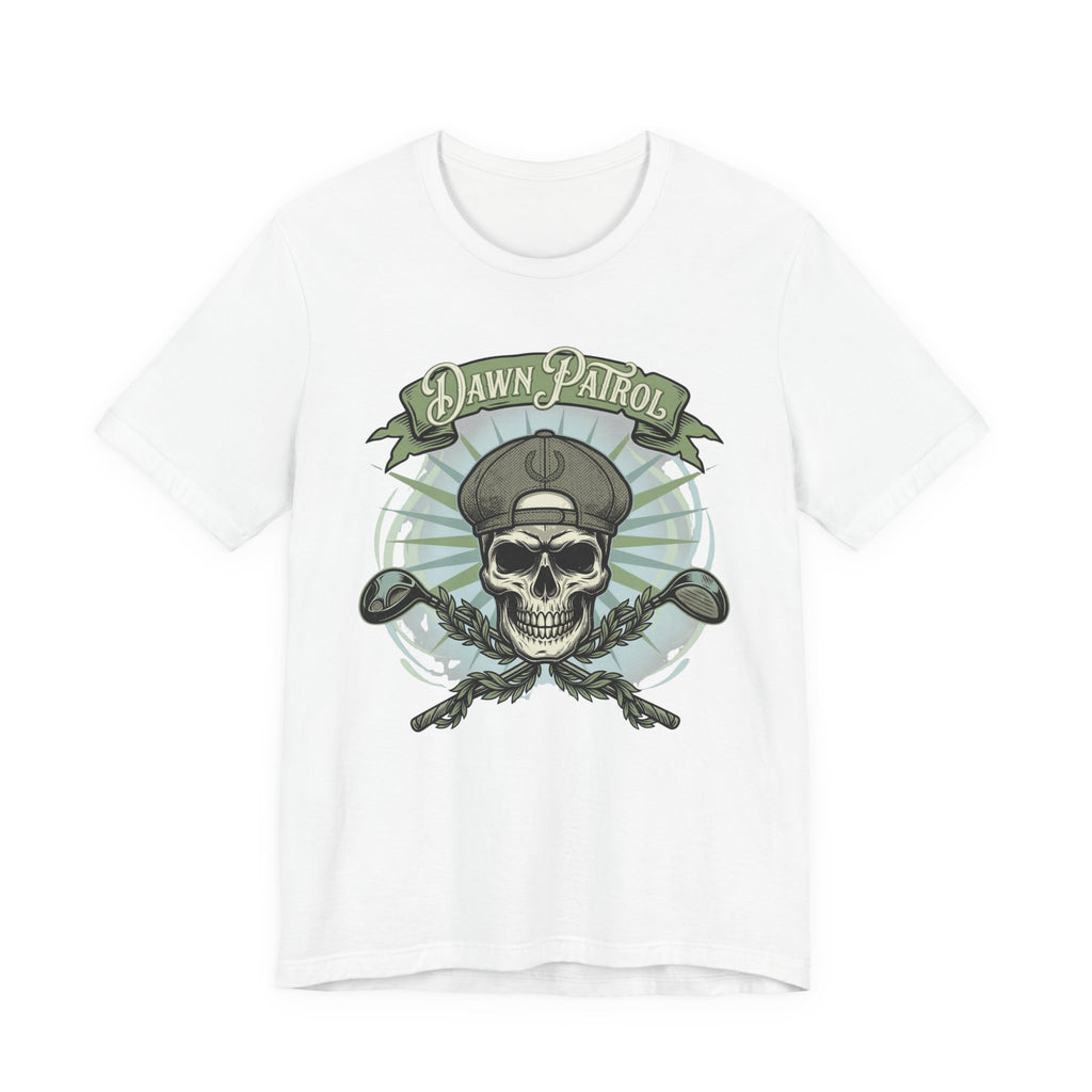 Dawn Patrol Golf T-Shirt | Skull Golfer Vintage Tee | Wild Green Golf