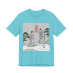 ZEN Golf T-Shirt | Two Samurai Putting Japanese Art Tee | Golf Legend Series | Wild Green Golf