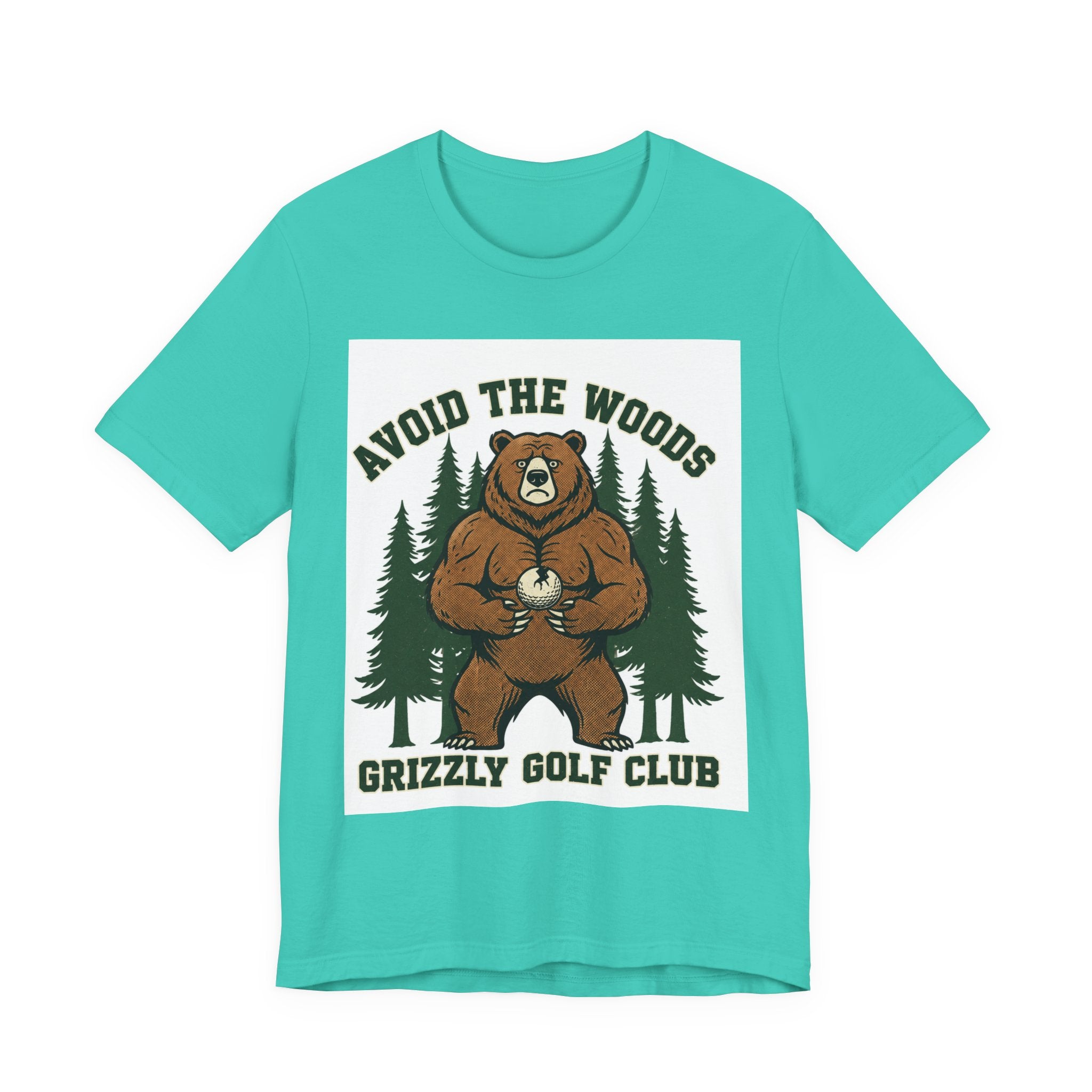 Avoid The Woods Grizzly Golf Club T-Shirt | Funny Golf Shirt | Golf Gift For Him