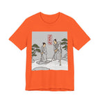 ZEN Golf T-Shirt | Two Samurai Putting Japanese Art Tee | Golf Legend Series | Wild Green Golf