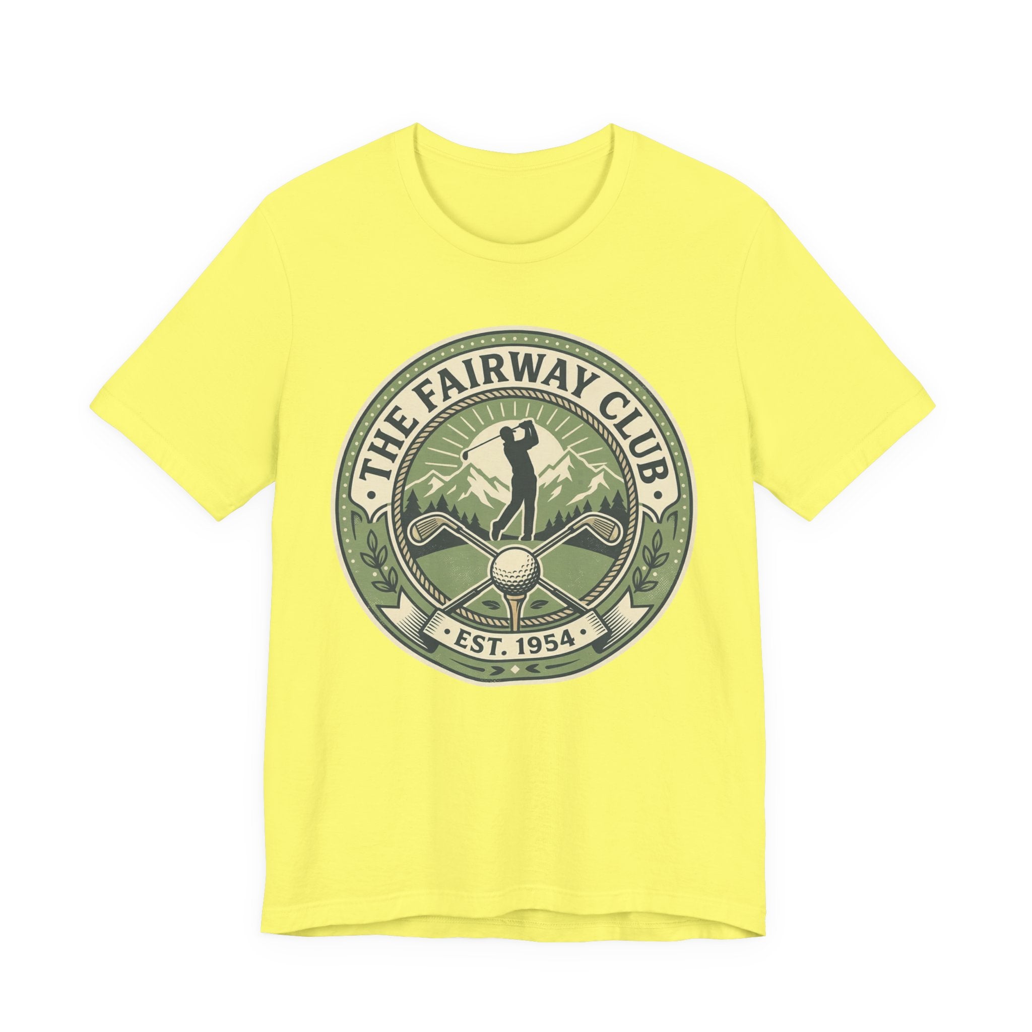 The Fairway Club Golf T-Shirt | Vintage Crest Tee Est. 1954 | Wild Green Golf