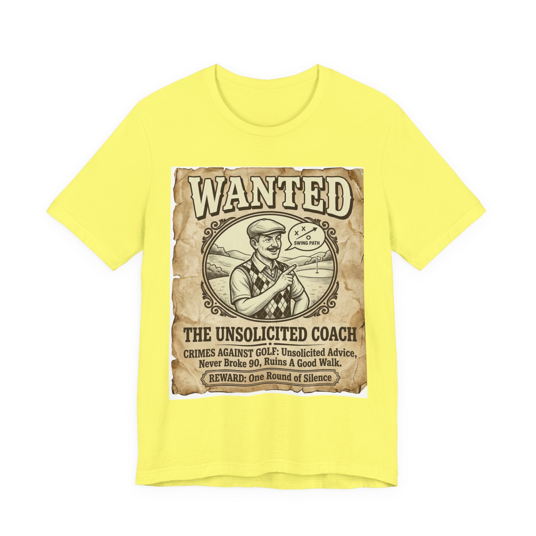 Wanted: The Unsolicited Coach Golf T-Shirt | Crimes Against Golf | Wild Green Golf