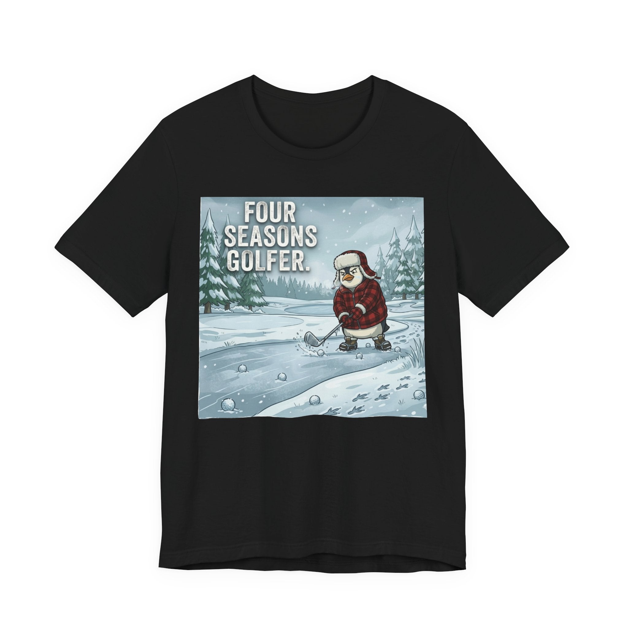 Four Seasons Golfer Funny Golf T-Shirt | Winter Golf Humor | Golf Gift Tee