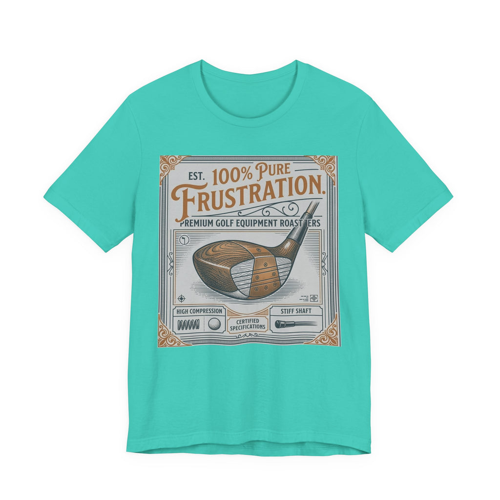 100% Pure Frustration Golf T-Shirt | Vintage Driver Label Tee | Wild Green Golf