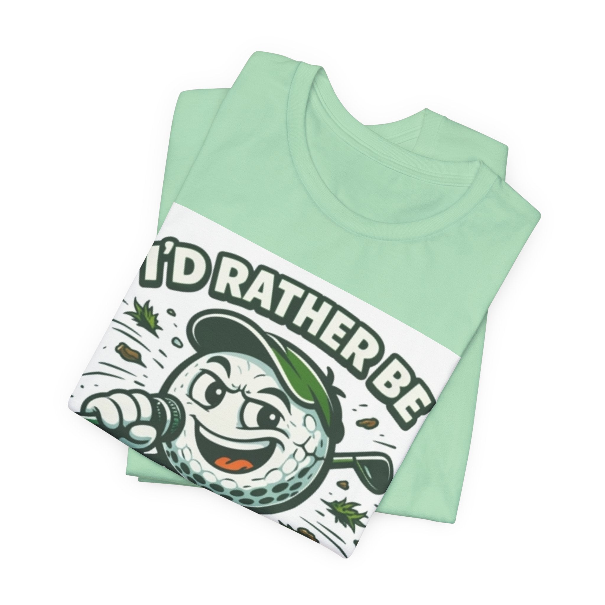 I'd Rather Be Golfing Graphic T-Shirt | Golf Lover Tee | Funny Golf Gift