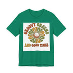 Groovy Greens and Good Times Golf T-Shirt | Retro Flower Golf Tee | 70s Golf Shirt