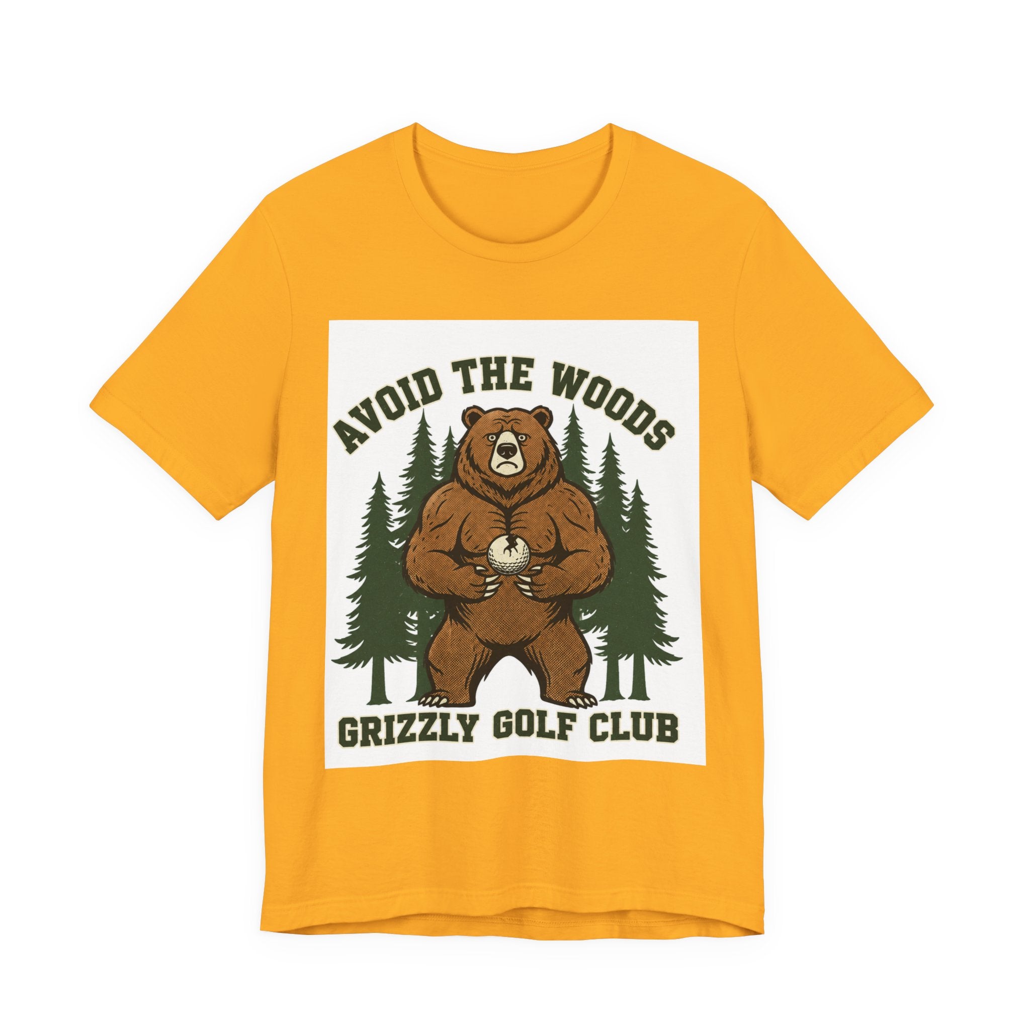 Avoid The Woods Grizzly Golf Club T-Shirt | Funny Golf Shirt | Golf Gift For Him