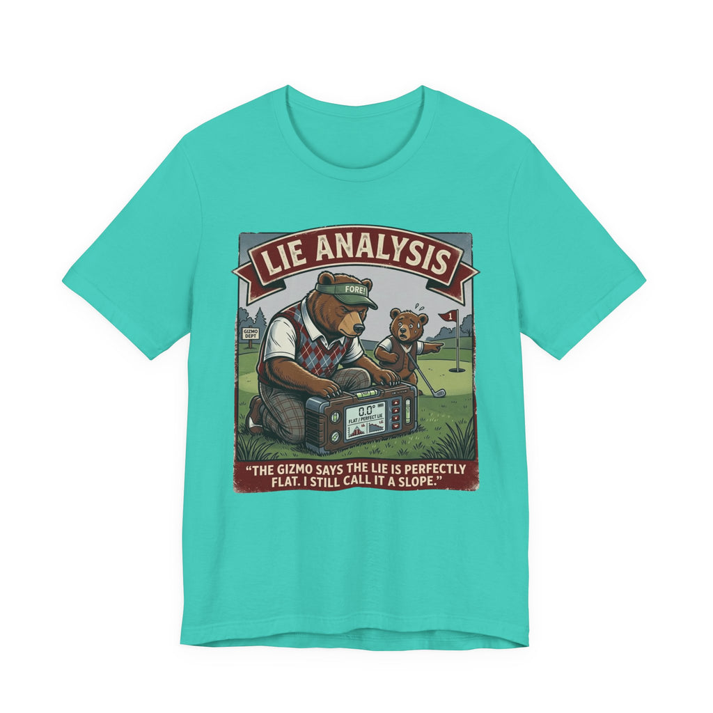 Lie Analysis Funny Golf T-Shirt | Golf Slope Humor | Golfer Gift Tee