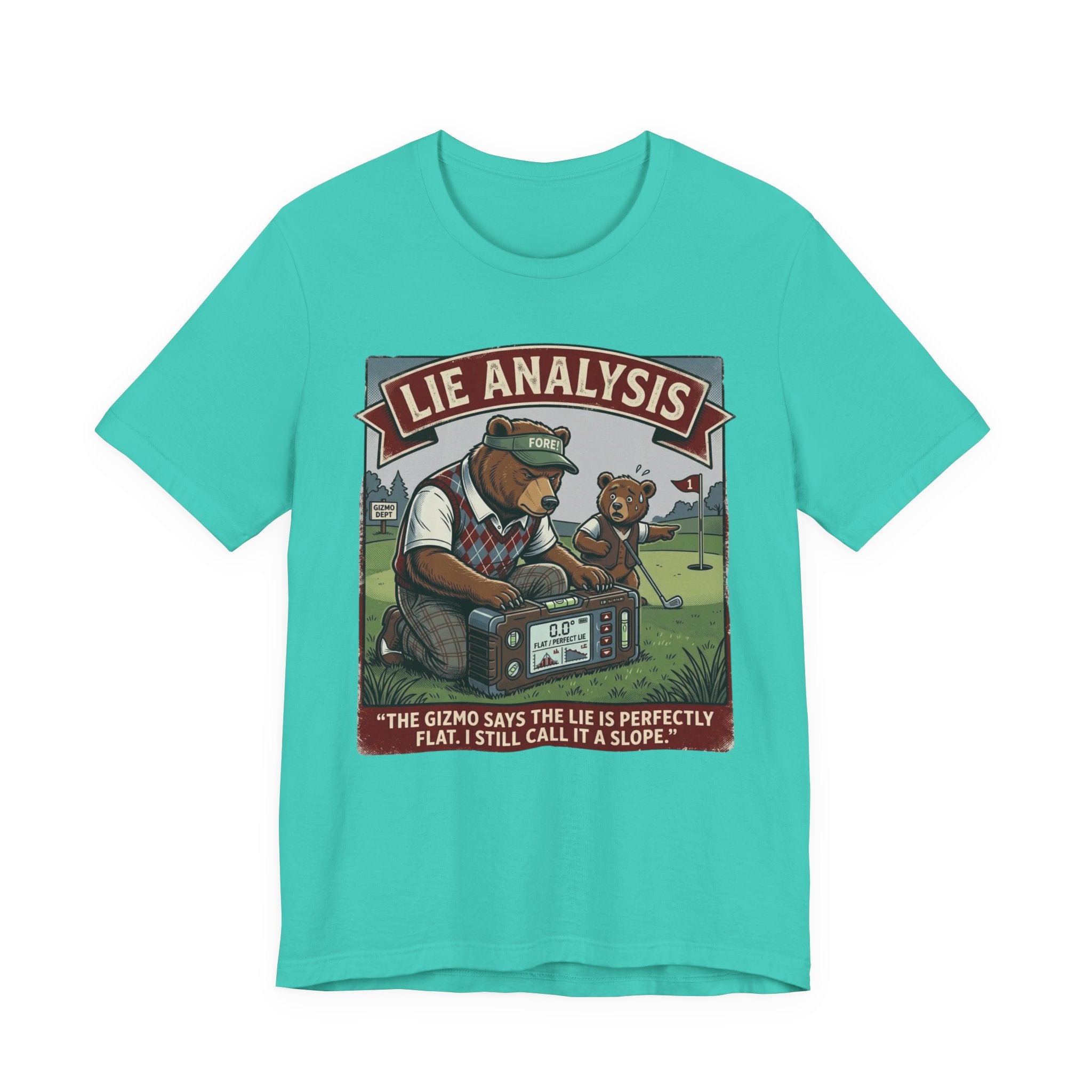 Lie Analysis Funny Golf T-Shirt | Golf Slope Humor | Golfer Gift Tee